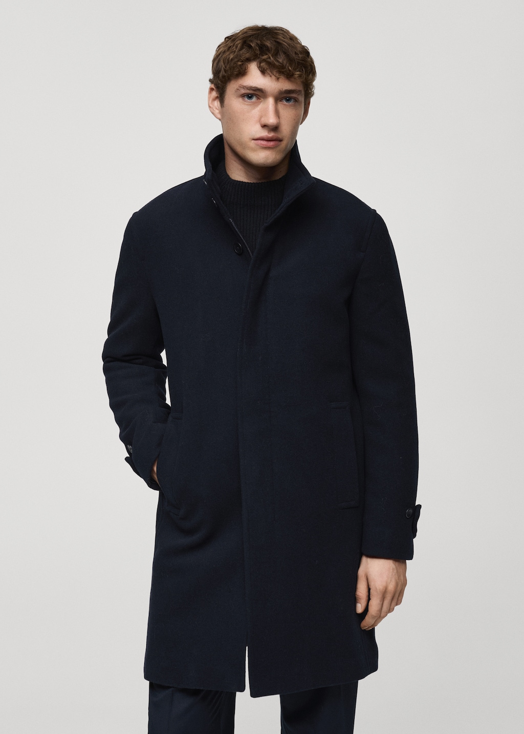 Quilted wool inner coat - Men | MANGO Canada