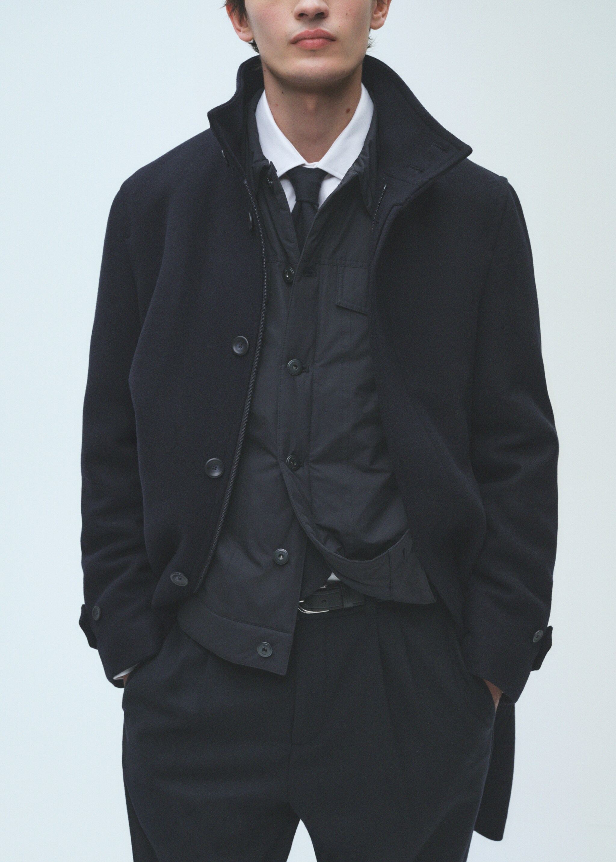 Quilted wool inner coat - Details of the article 3