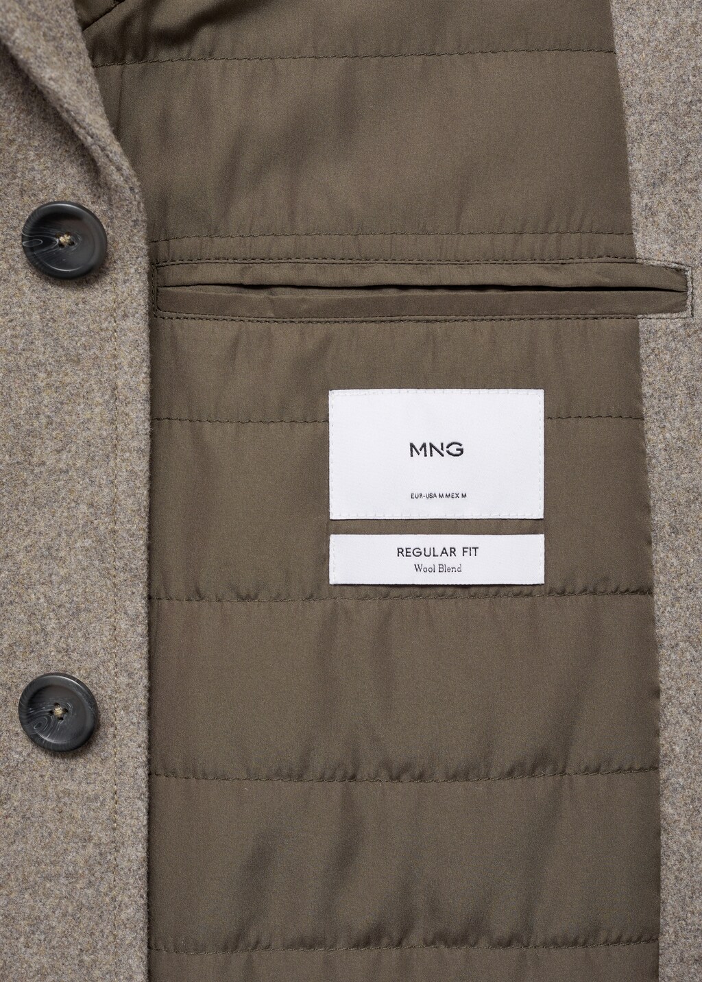 Quilted wool inner coat - Men | MANGO USA Quilted wool inner coat - Men | MANGO USA