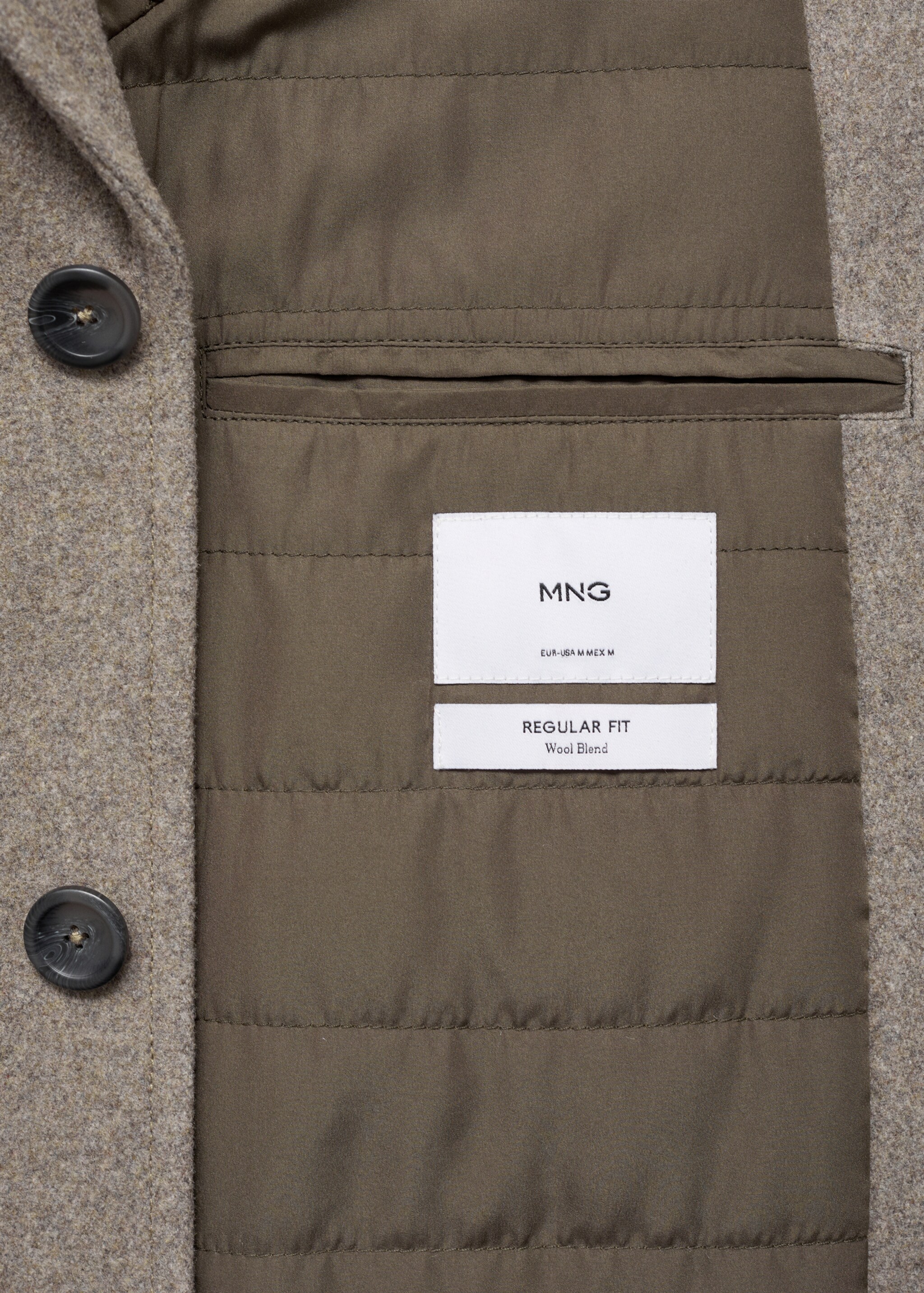 Quilted wool inner coat - Details of the article 0