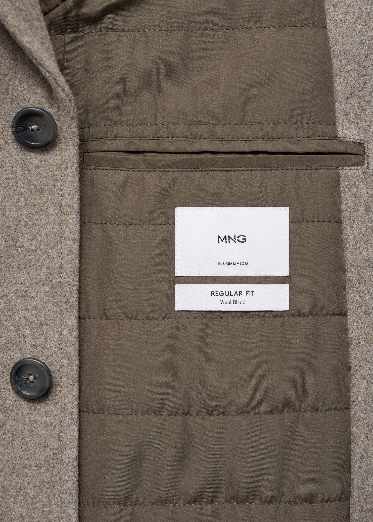 Quilted wool inner coat - Details of the article 0