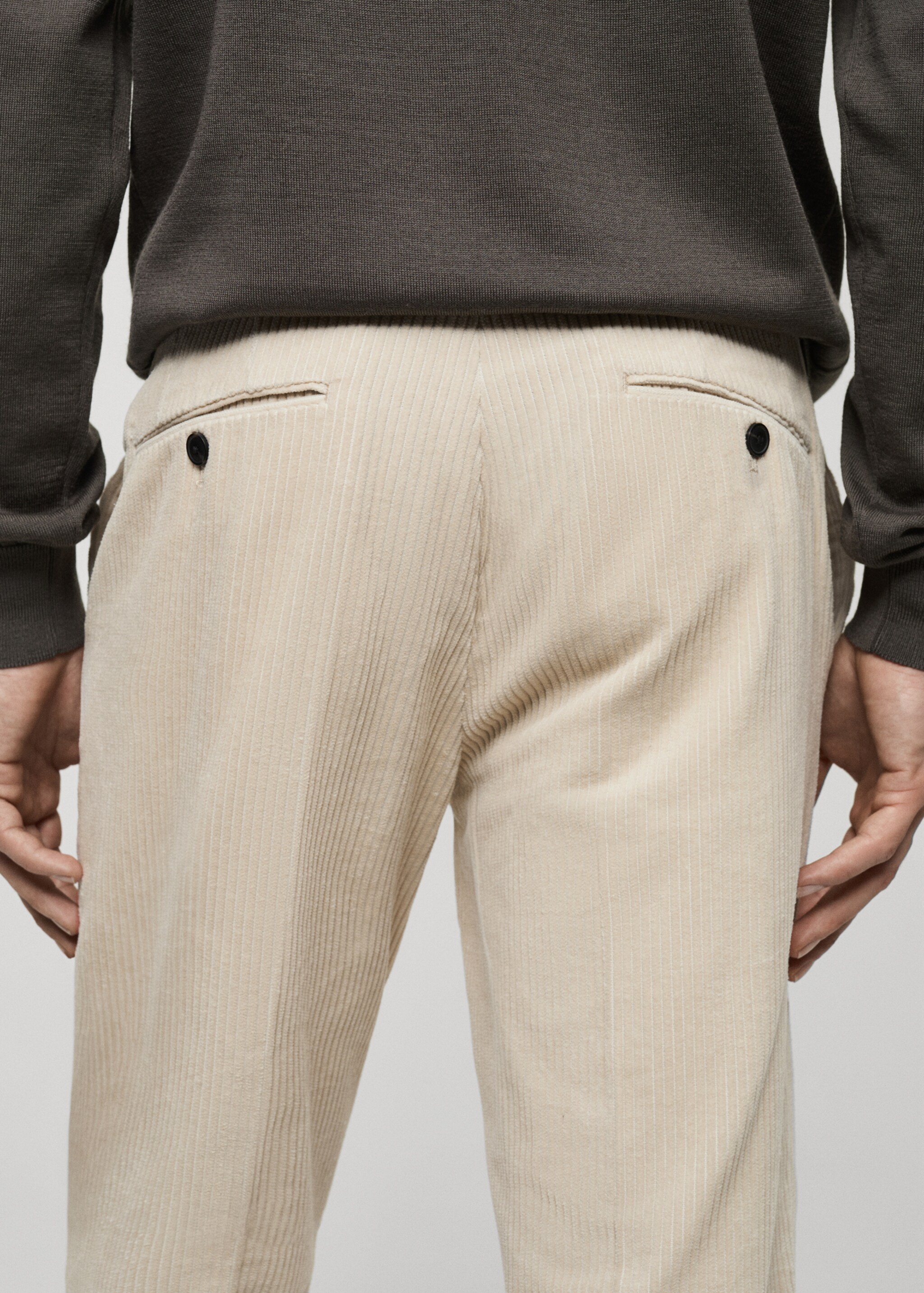 Corduroy regular-fit trousers - Details of the article 6