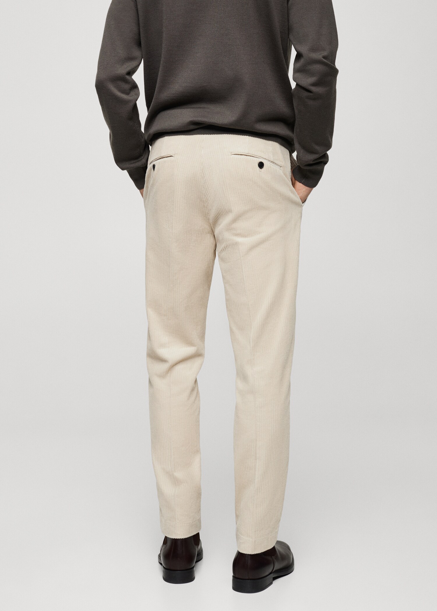 Corduroy regular-fit trousers - Reverse of the article