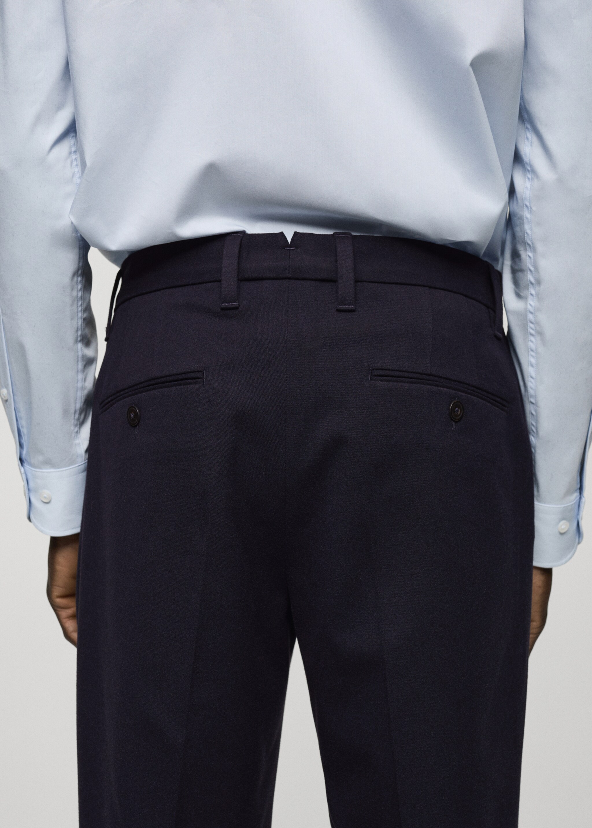 Slim-fit flannel trousers - Details of the article 6