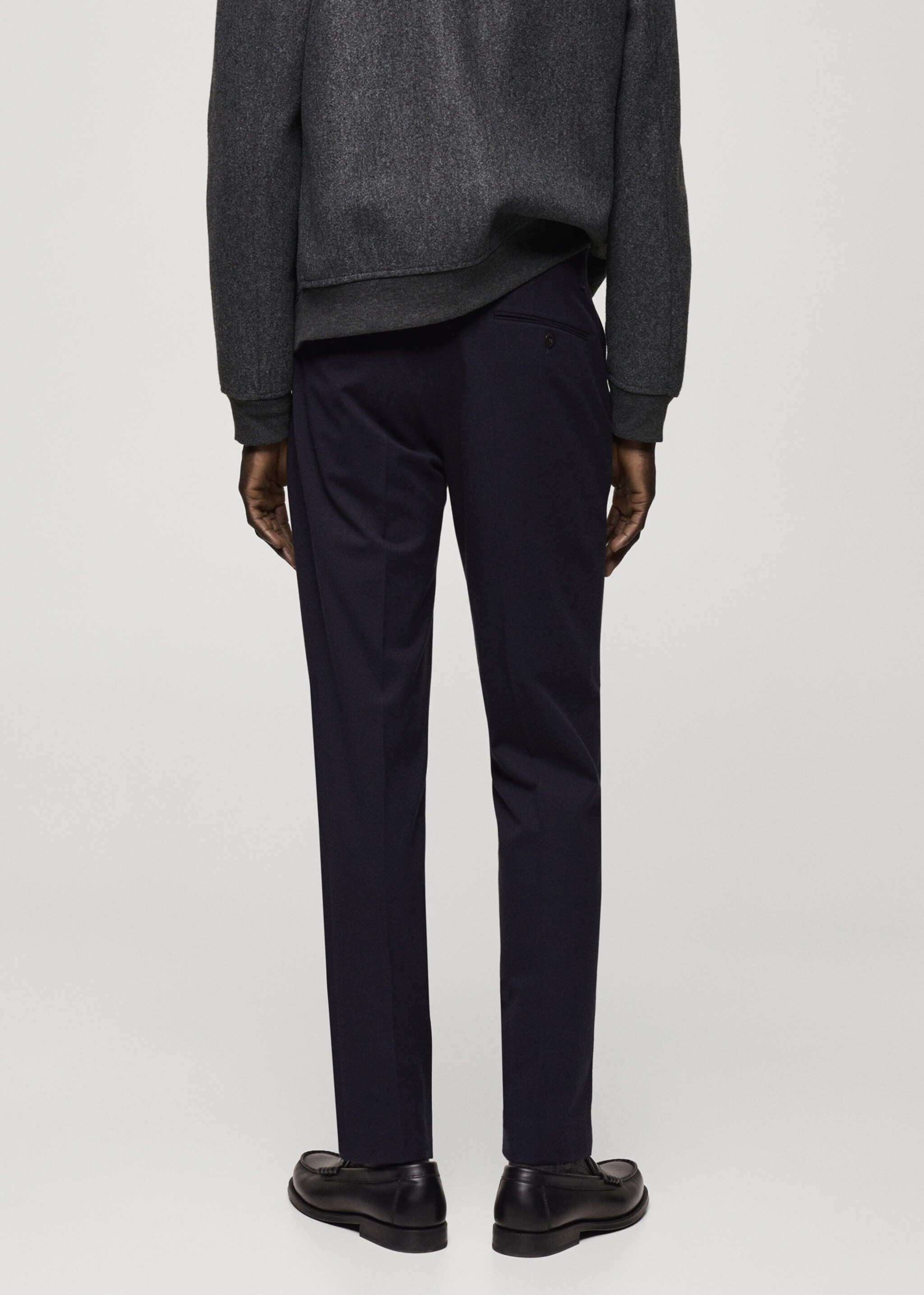 Slim-fit flannel trousers - Reverse of the article