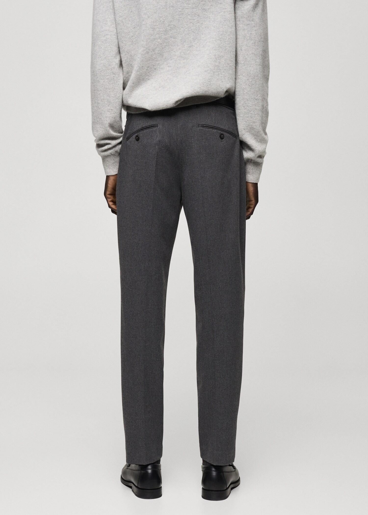 Slim-fit flannel trousers - Reverse of the article