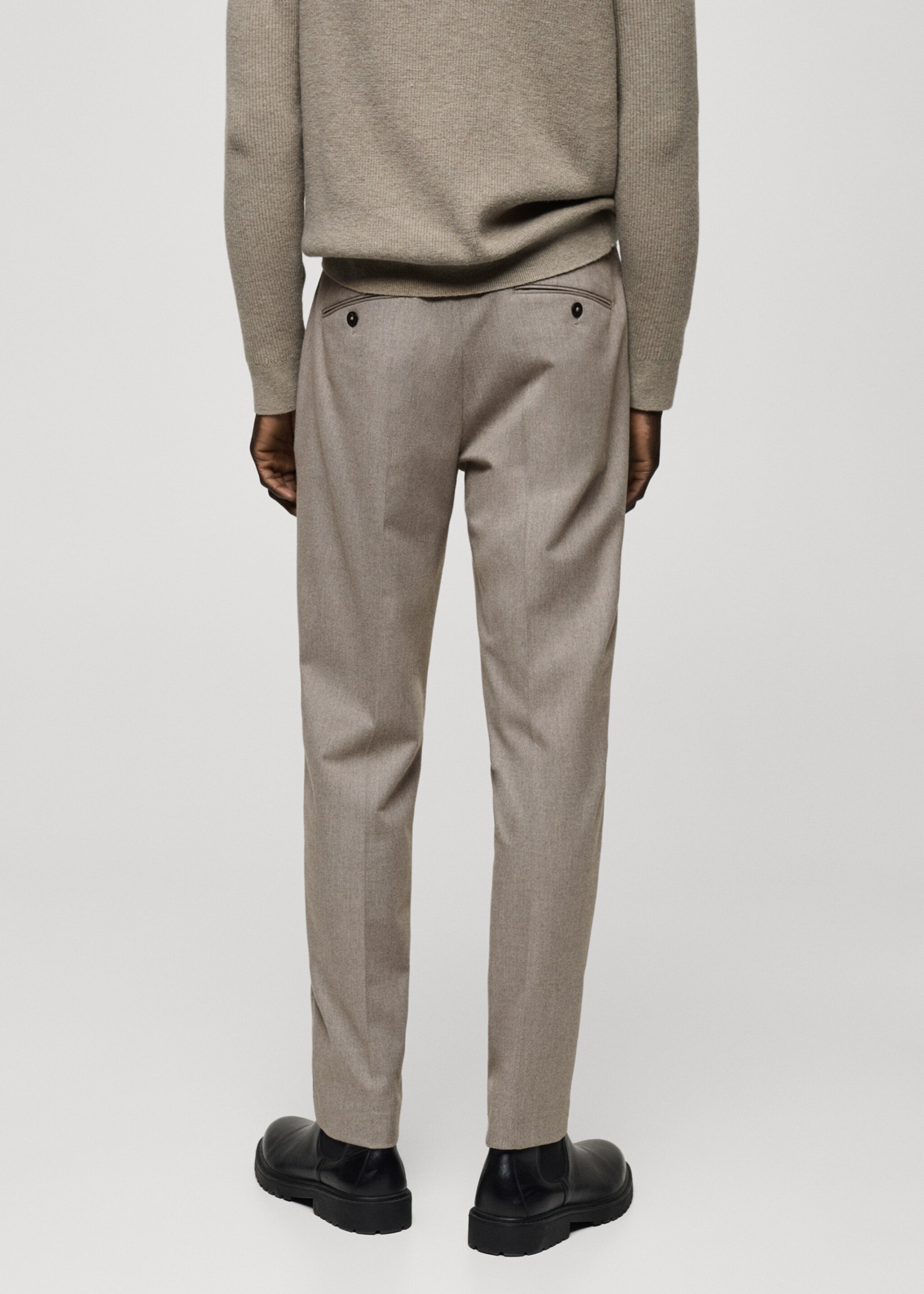 Slim-fit flannel trousers - Reverse of the article