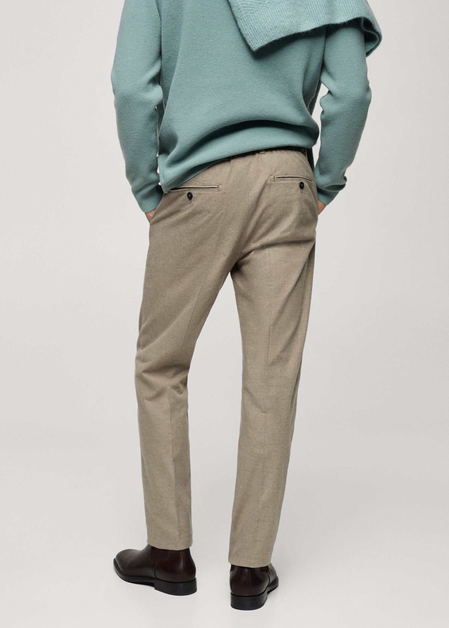 Pantalón franela regular fit - Reverso del artículo