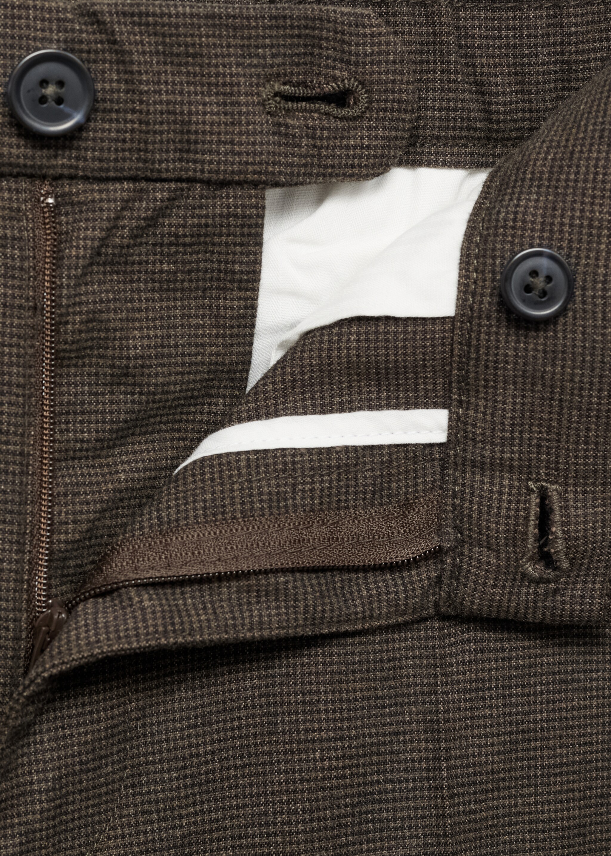 Micro-houndstooth flannel trousers - Details of the article 8