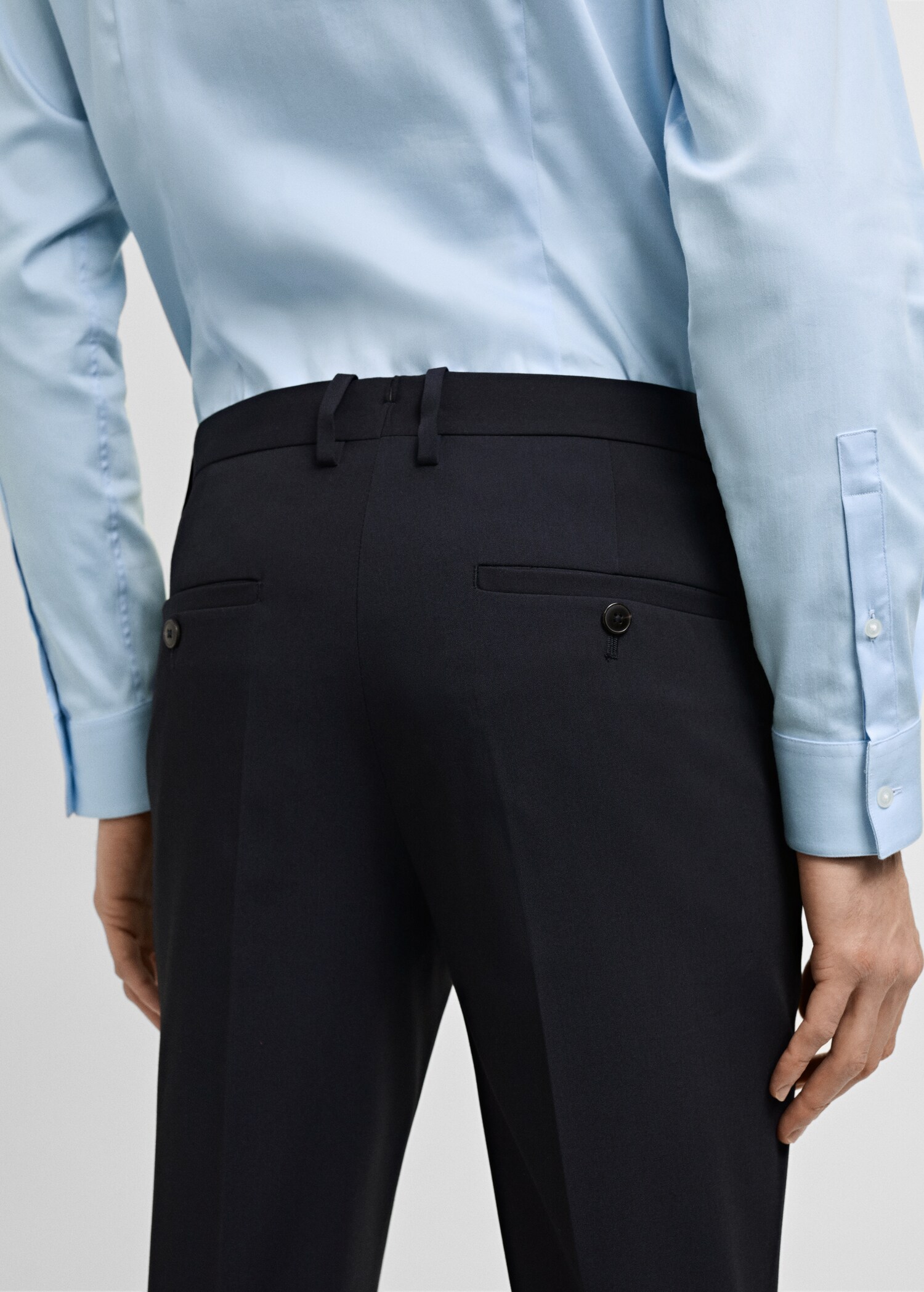 Stretch fabric super slim-fit suit trousers - Details of the article 2