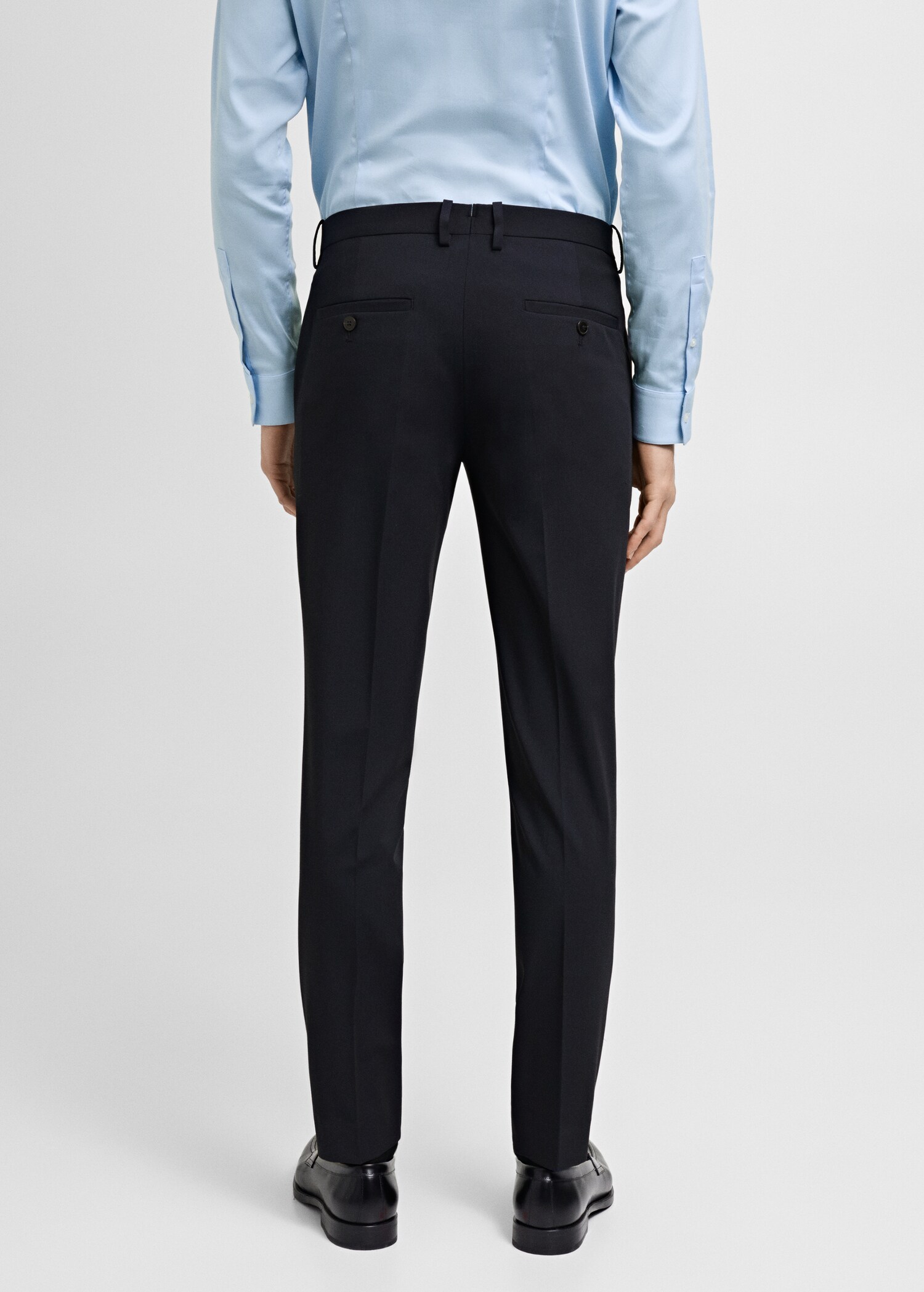 Stretch fabric super slim-fit suit trousers - Reverse of the article