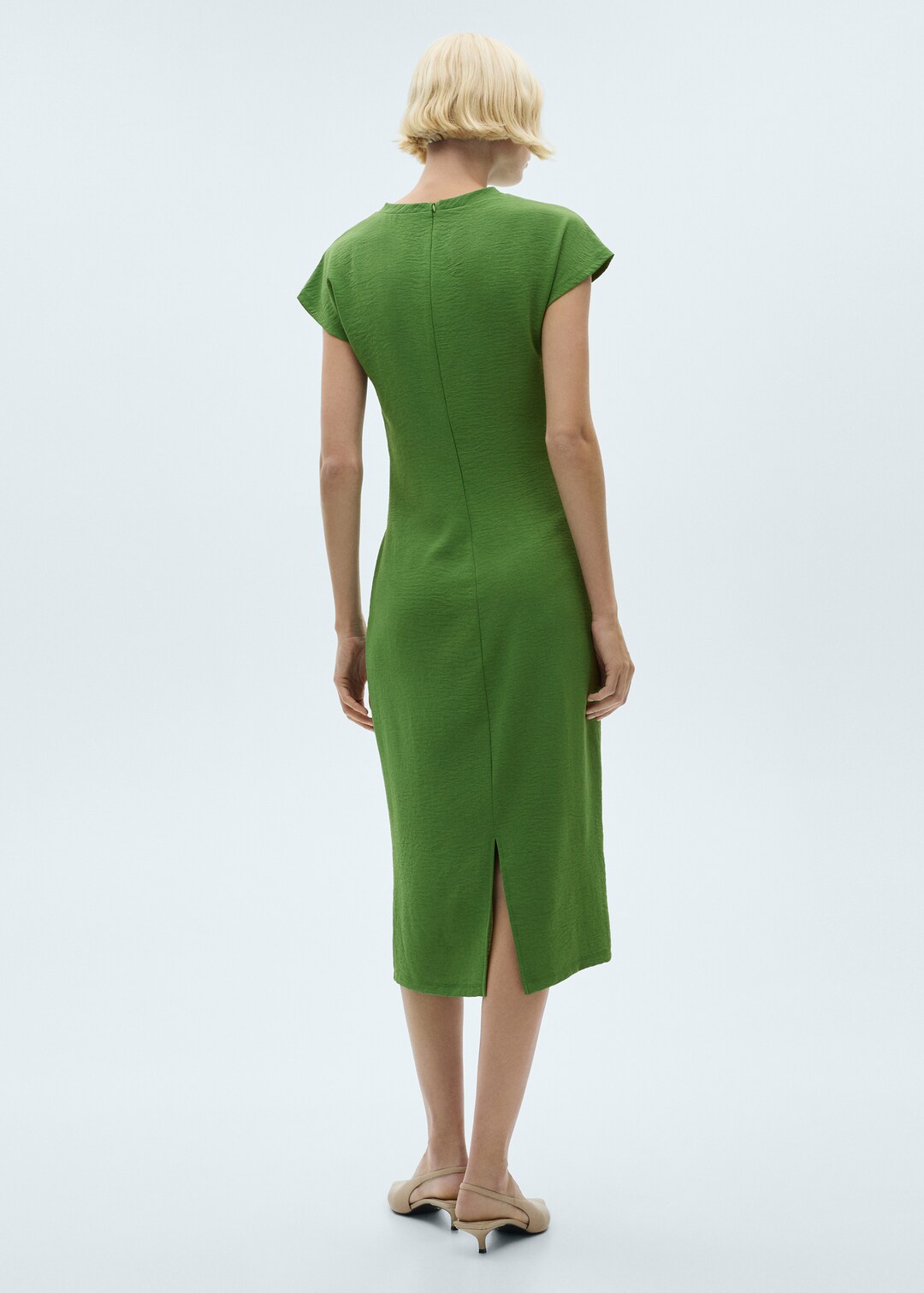 Midi dress with knot detail women mango usa