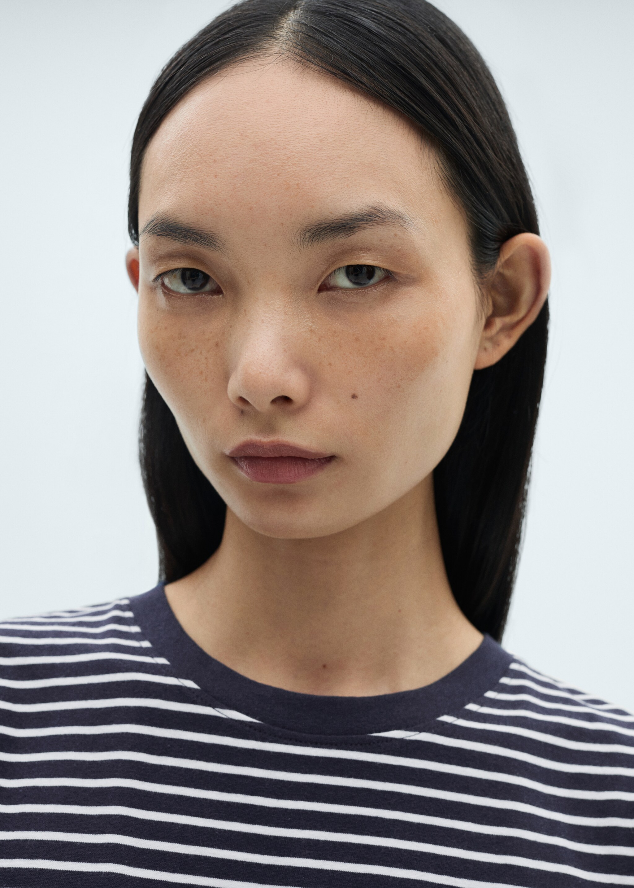 Striped cotton T-shirt - Details of the article 1