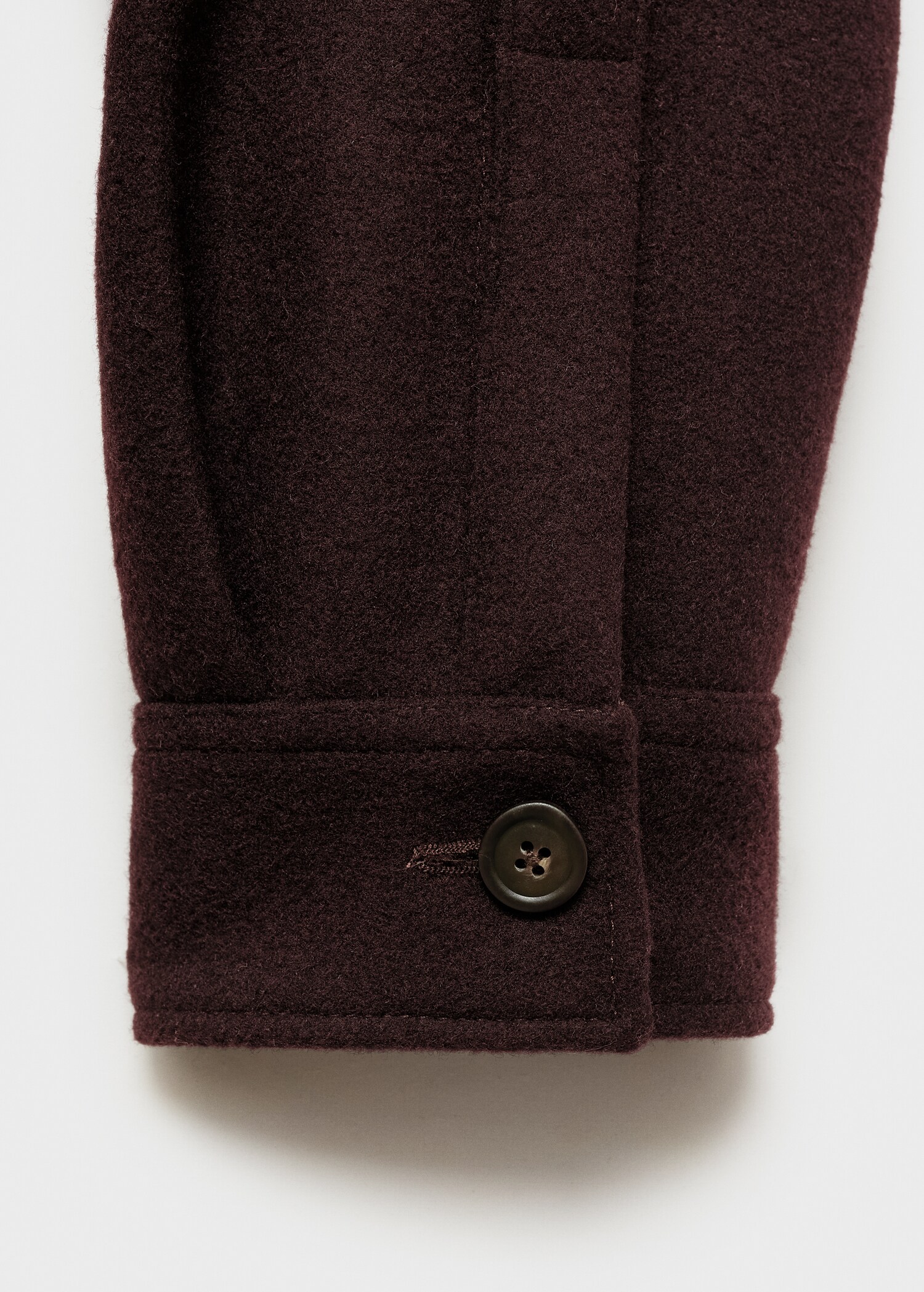 Flannel wool overshirt with pockets - Details of the article 0