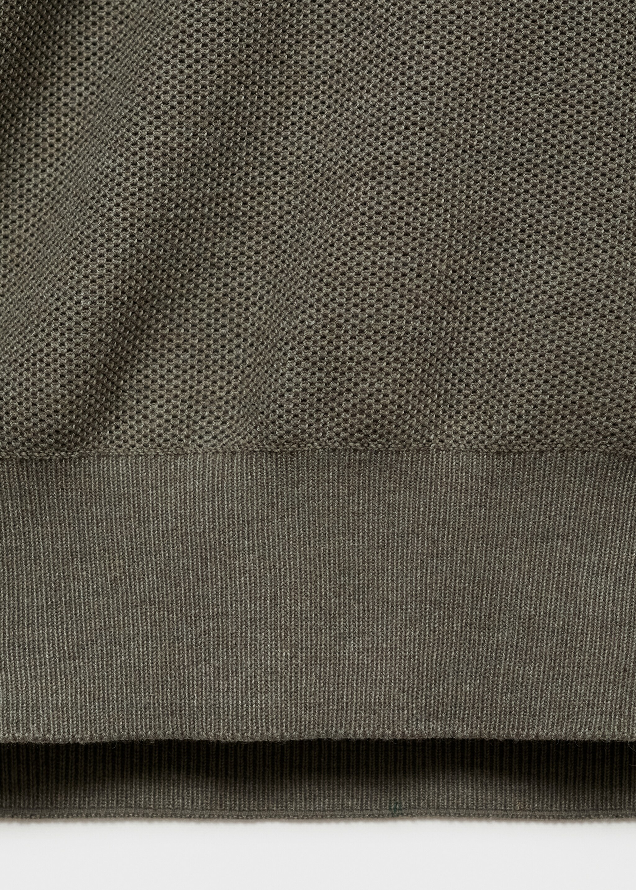 Microstructure sweater with zipper collar - Details of the article 0