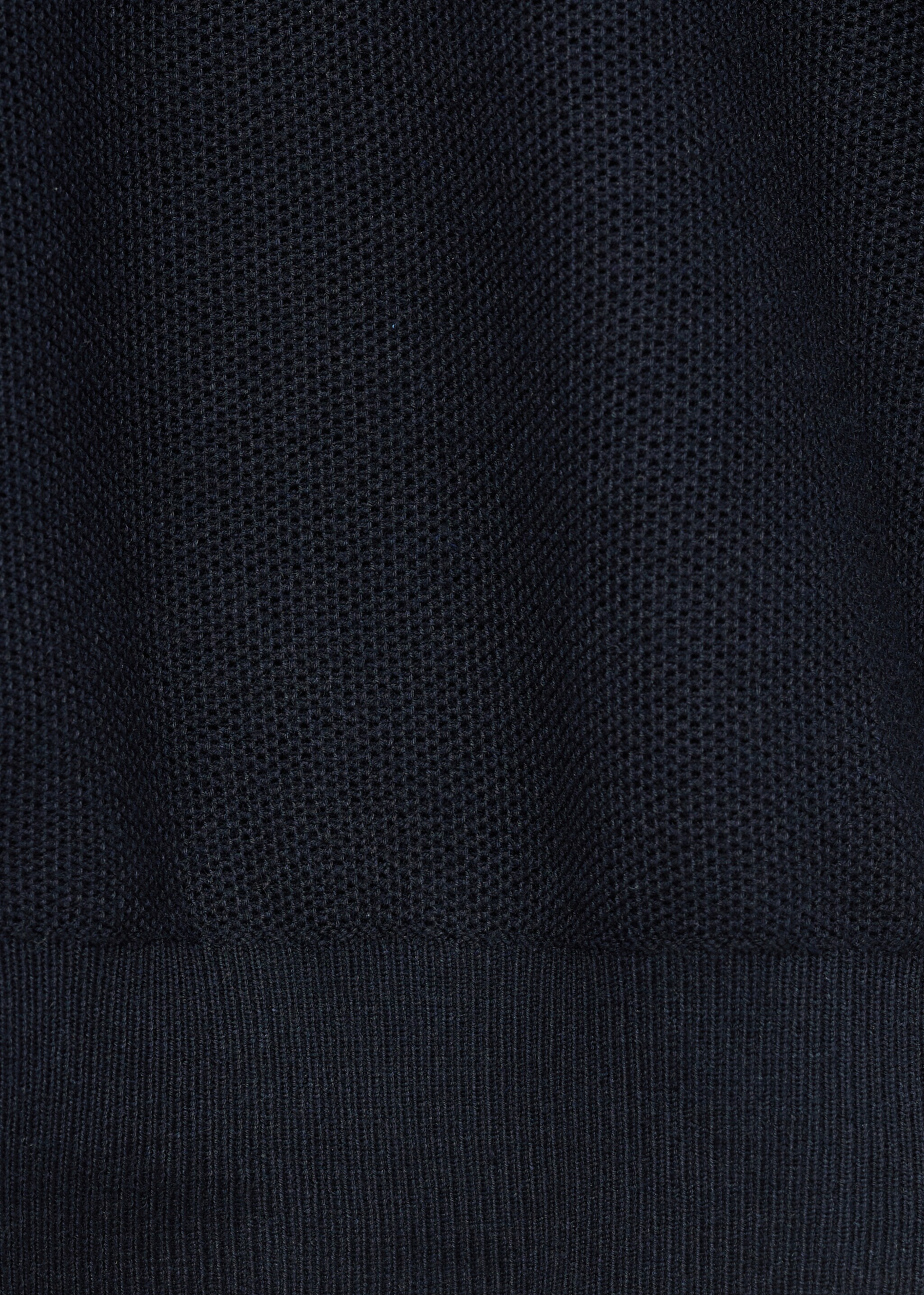 Microstructure sweater with zipper collar - Details of the article 0