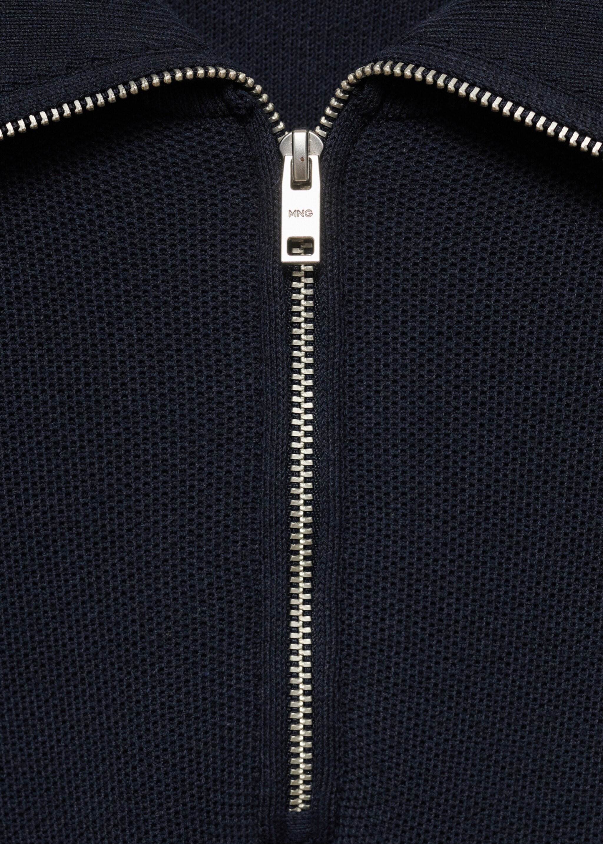 Microstructure sweater with zipper collar - Details of the article 8