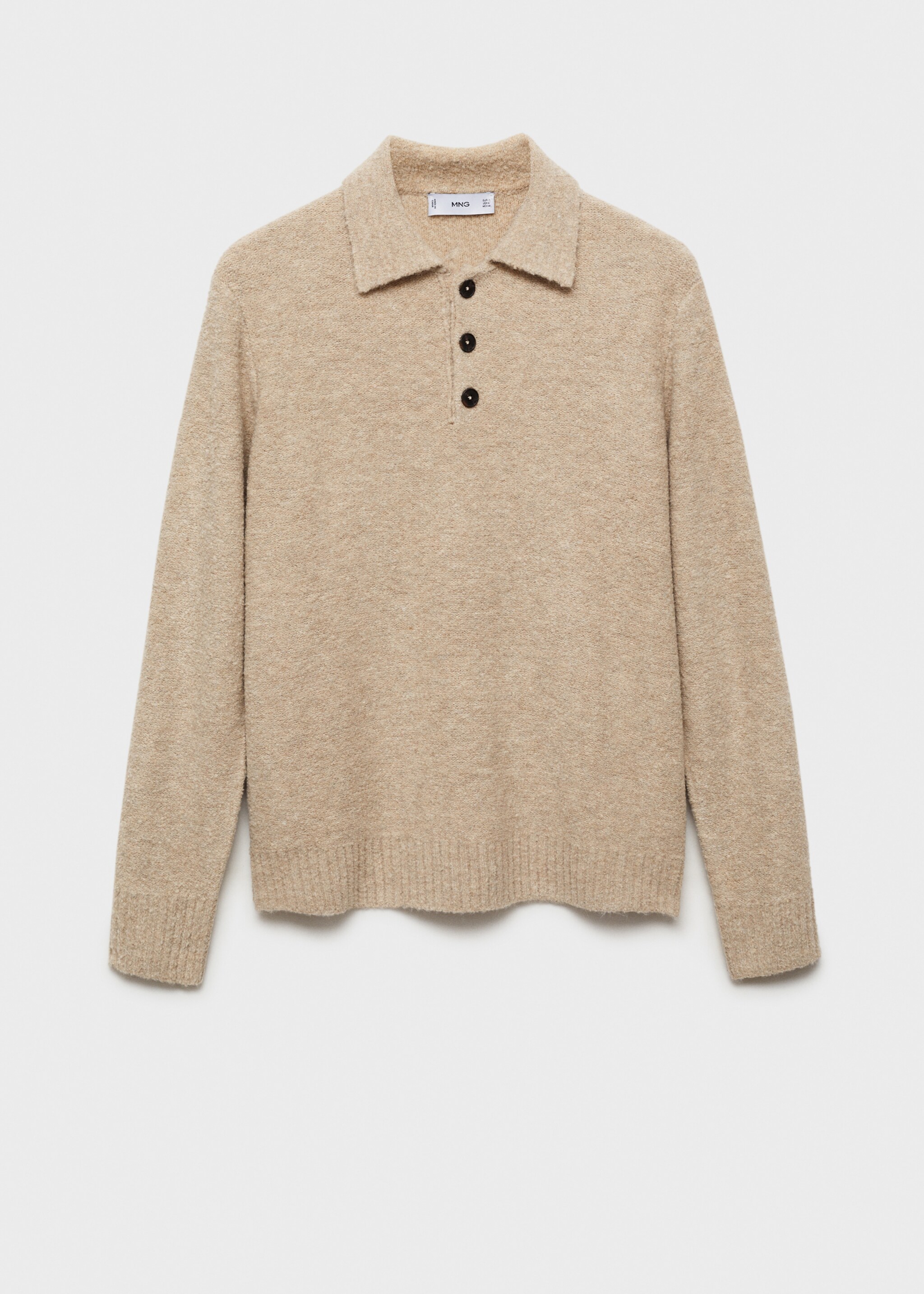 Mini boucle knit polo shirt - Article without model