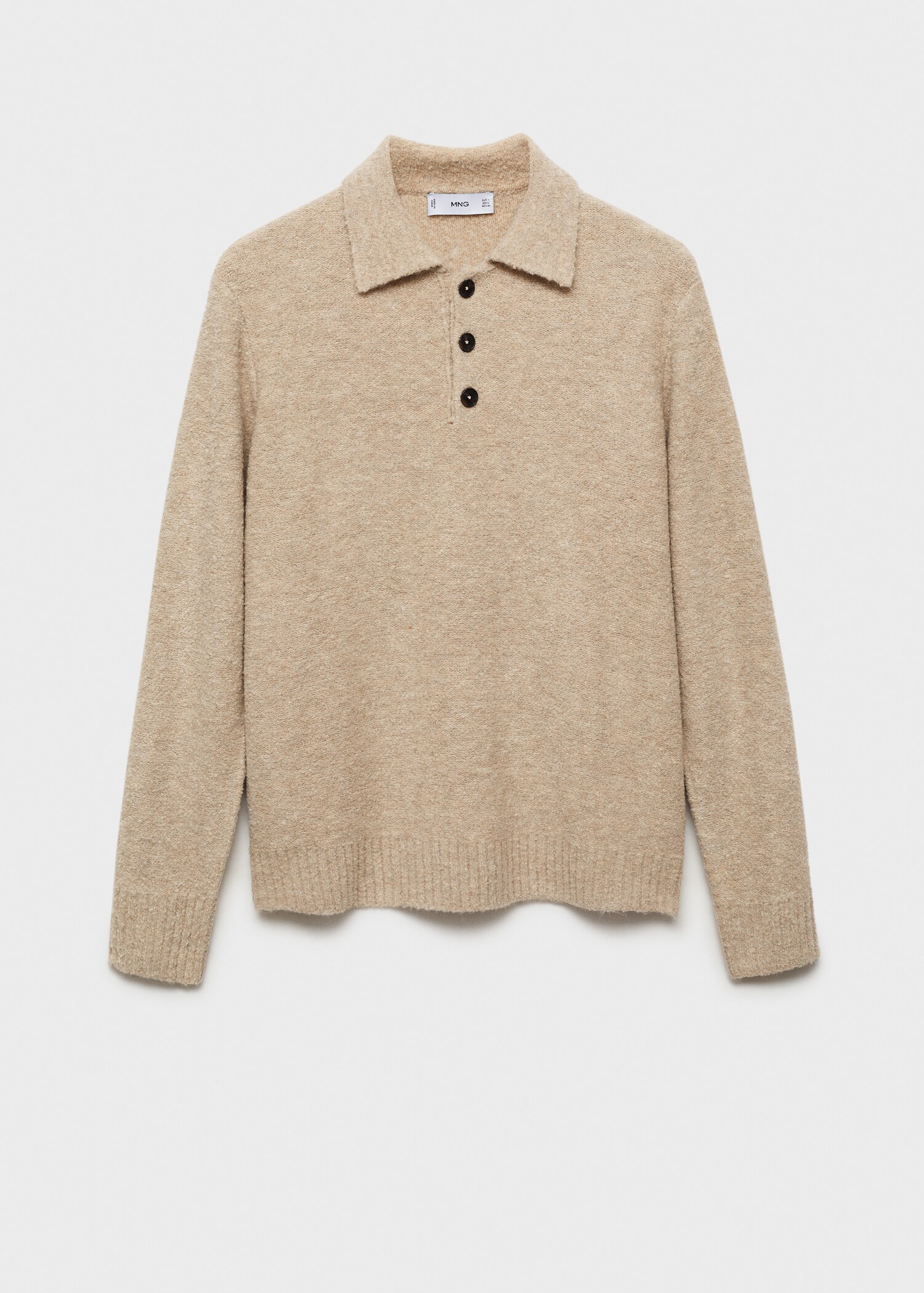 Mini boucle knit polo shirt - Article without model