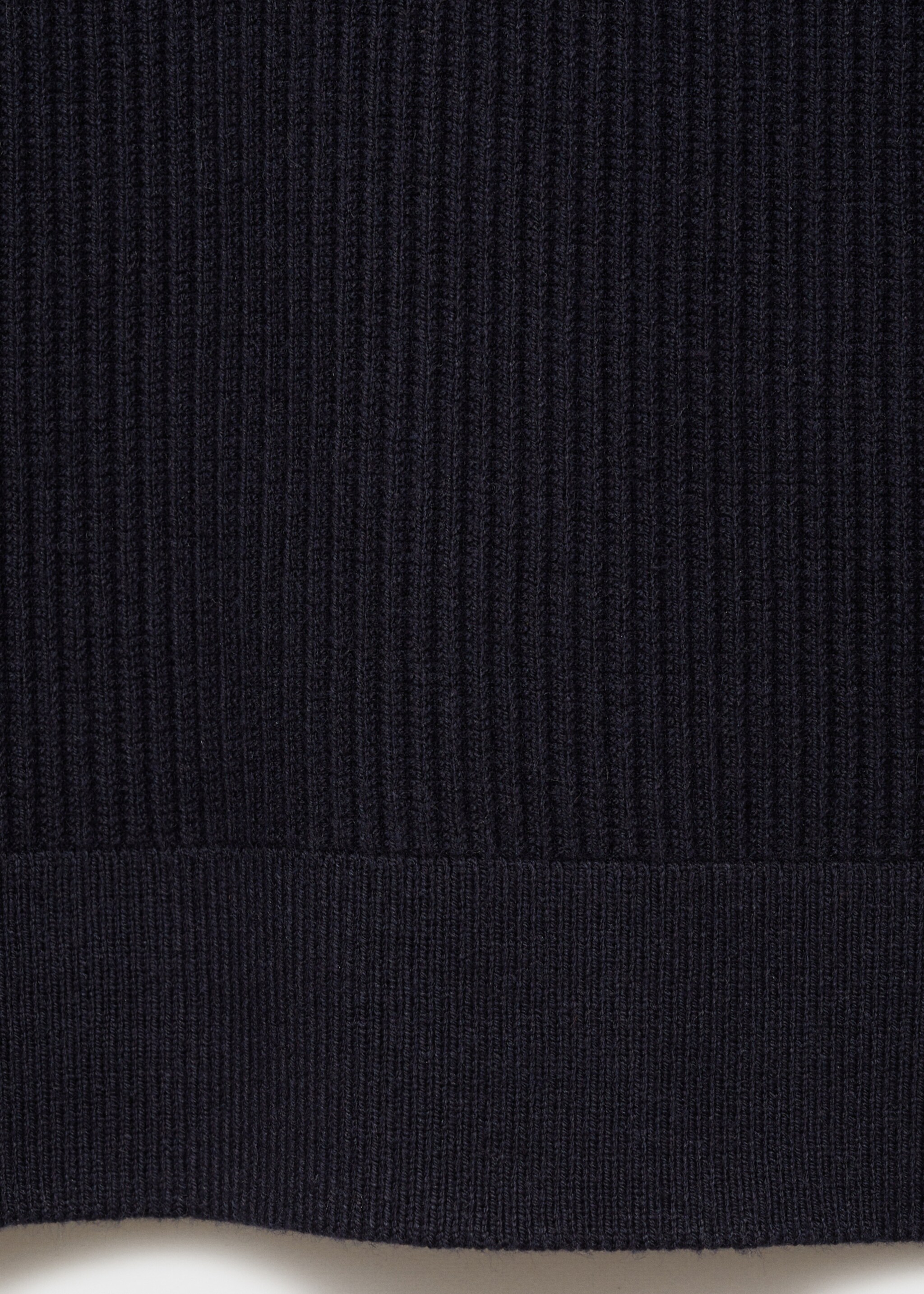 Pull-over polo coton mélangé maille côtelée - Détail de l'article 0