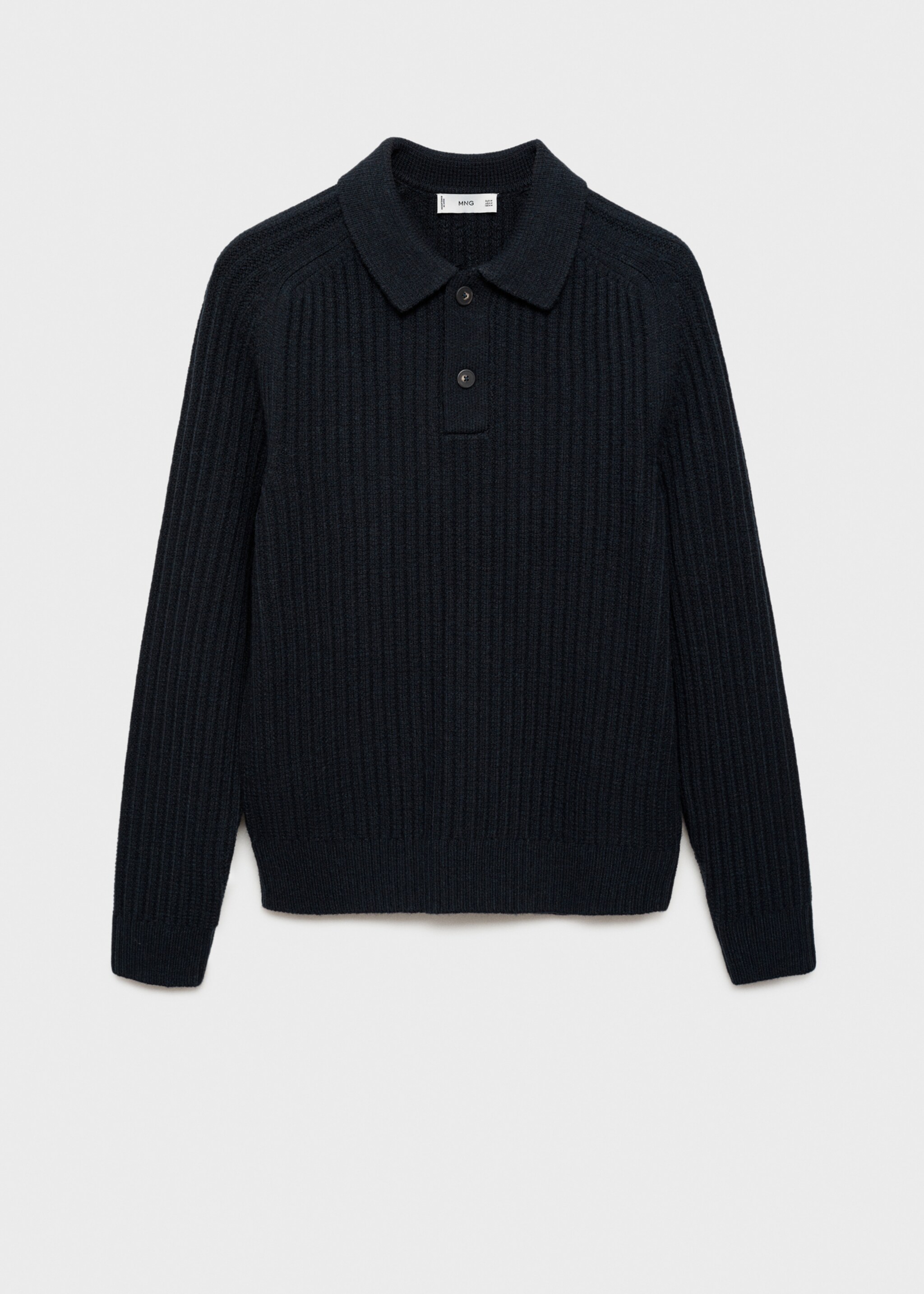 Jersey cuello polo punto canalé - Artículo sin modelo