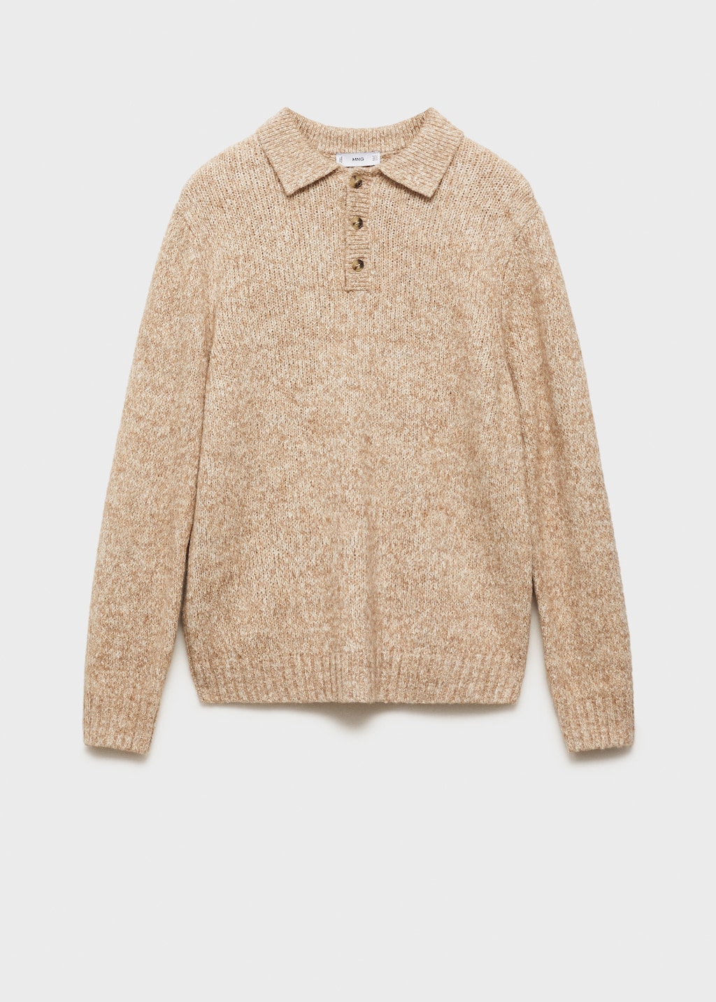 Knitted wool blend polo sweater - Men | MANGO USA Knitted wool blend polo sweater - Men | MANGO USA