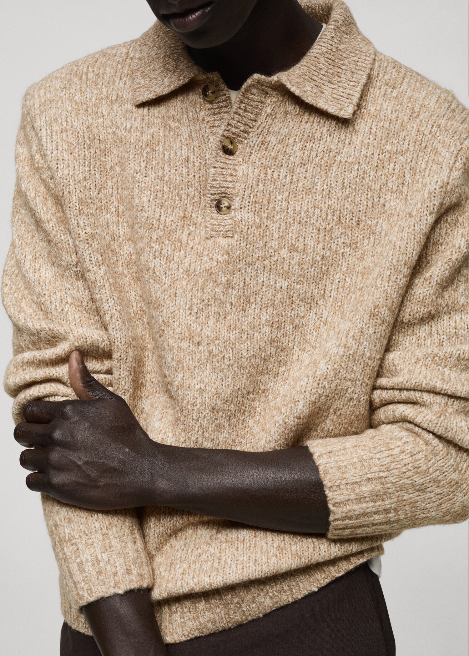 Pullover polo maglia misto lana - Dettaglio dell'articolo 6
