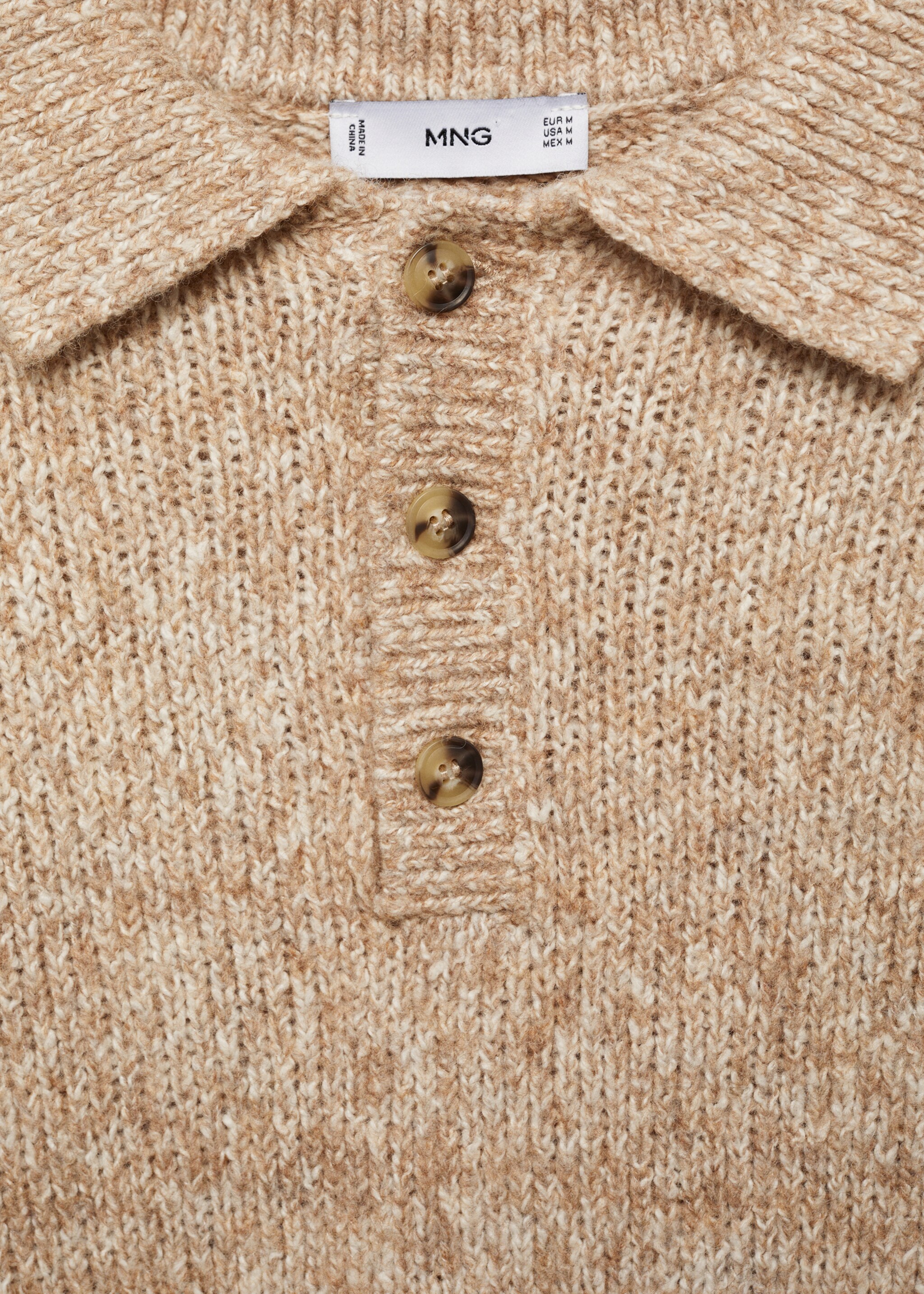 Knitted wool blend polo sweater - Details of the article 8