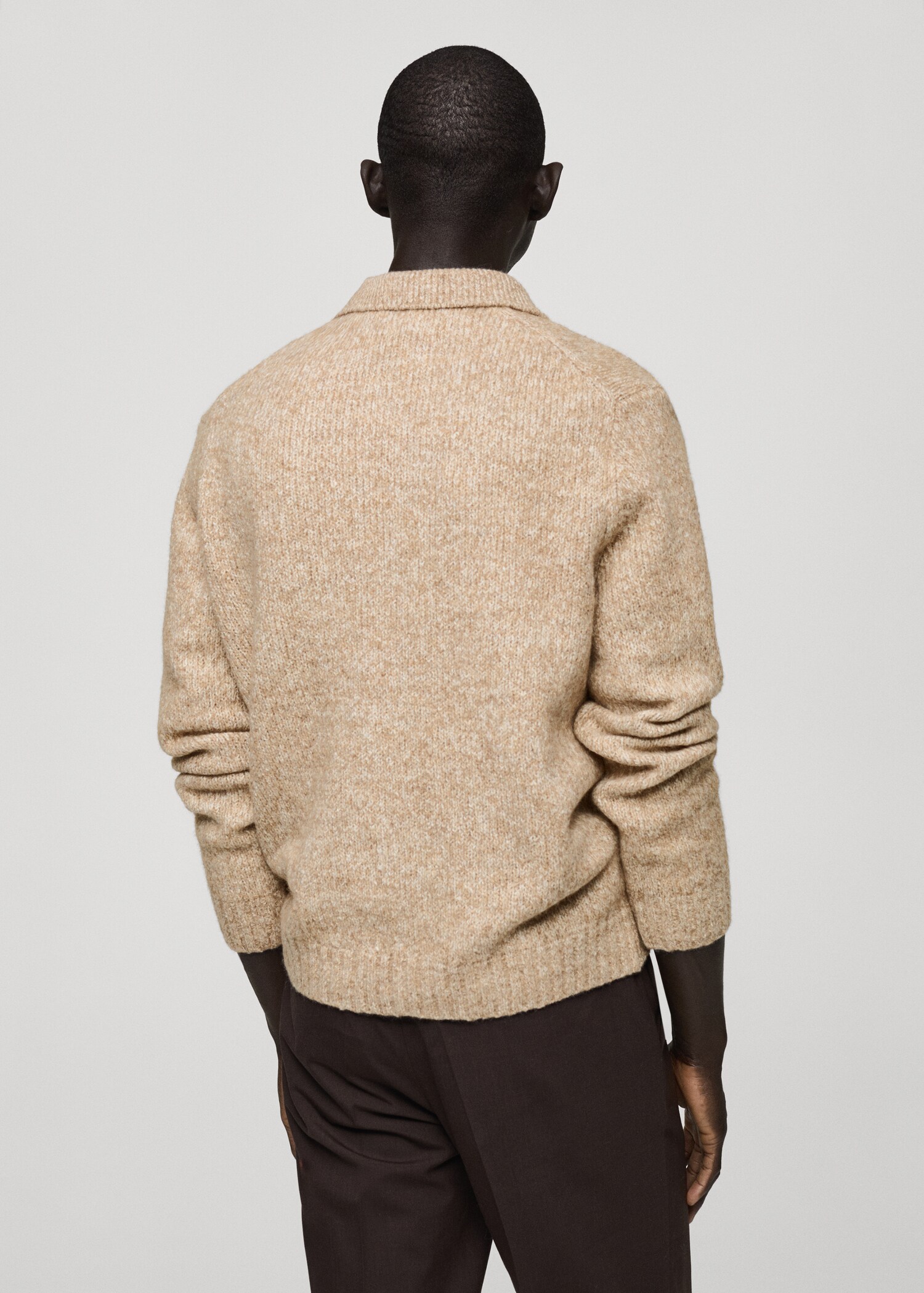 Pullover polo maglia misto lana - Retro dell'articolo