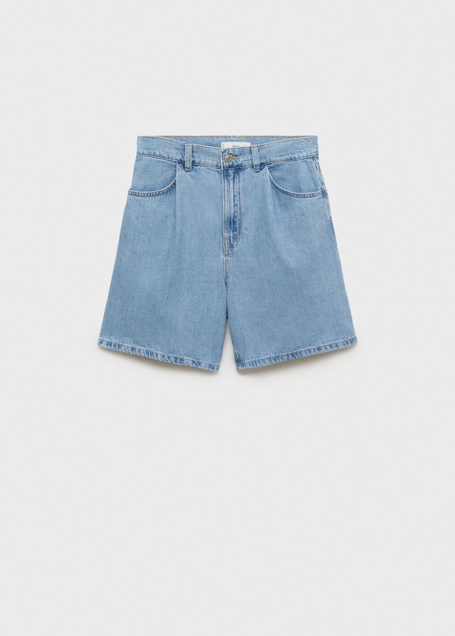 Straight shorts with turn-up hem - Article without model