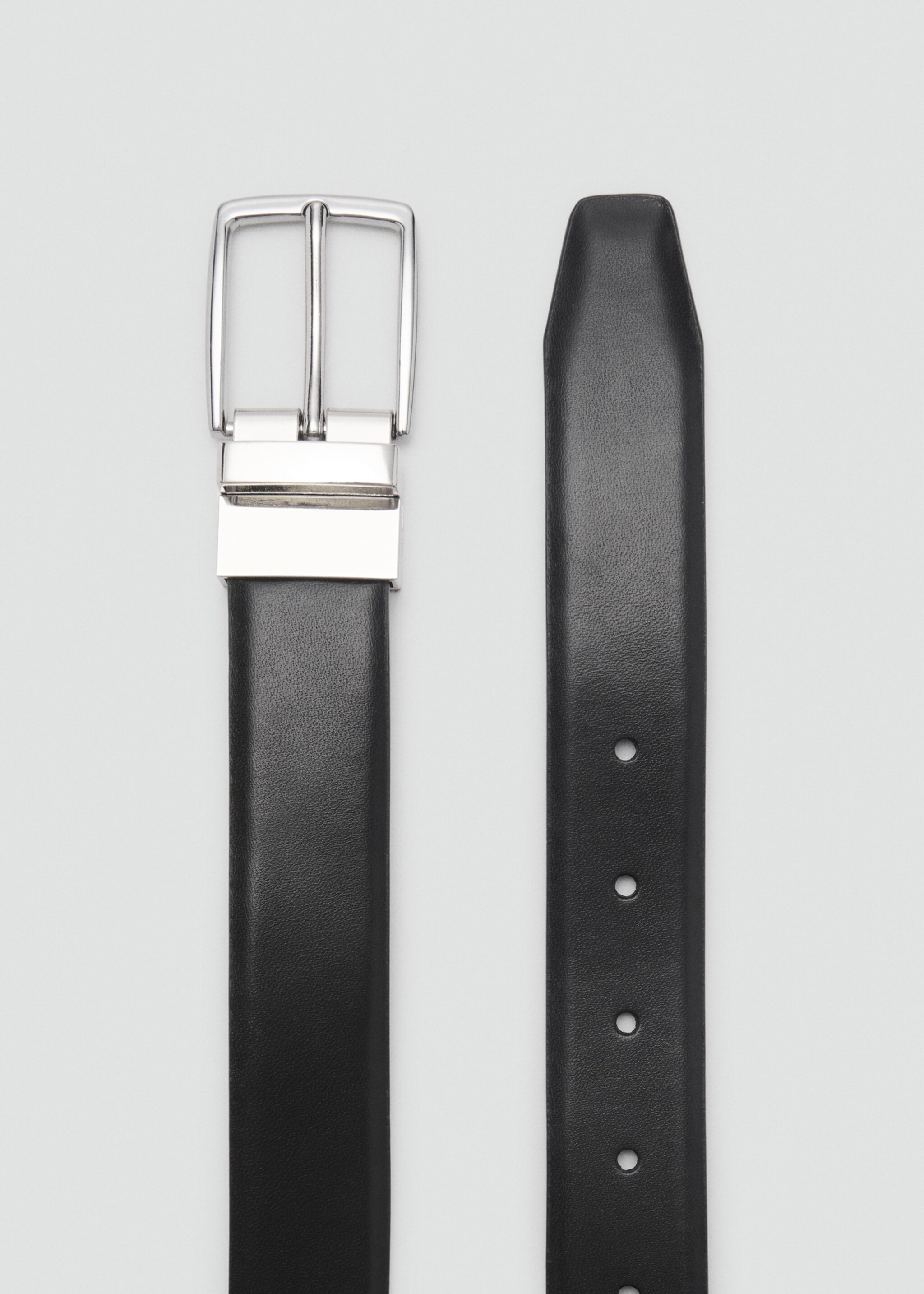 Reversible suit leather belt - Medium plane