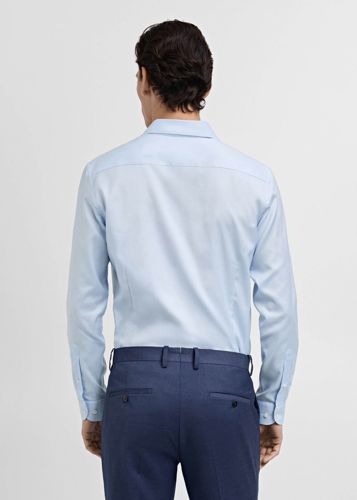 Slim fit structured suit shirt - Reverse of the article