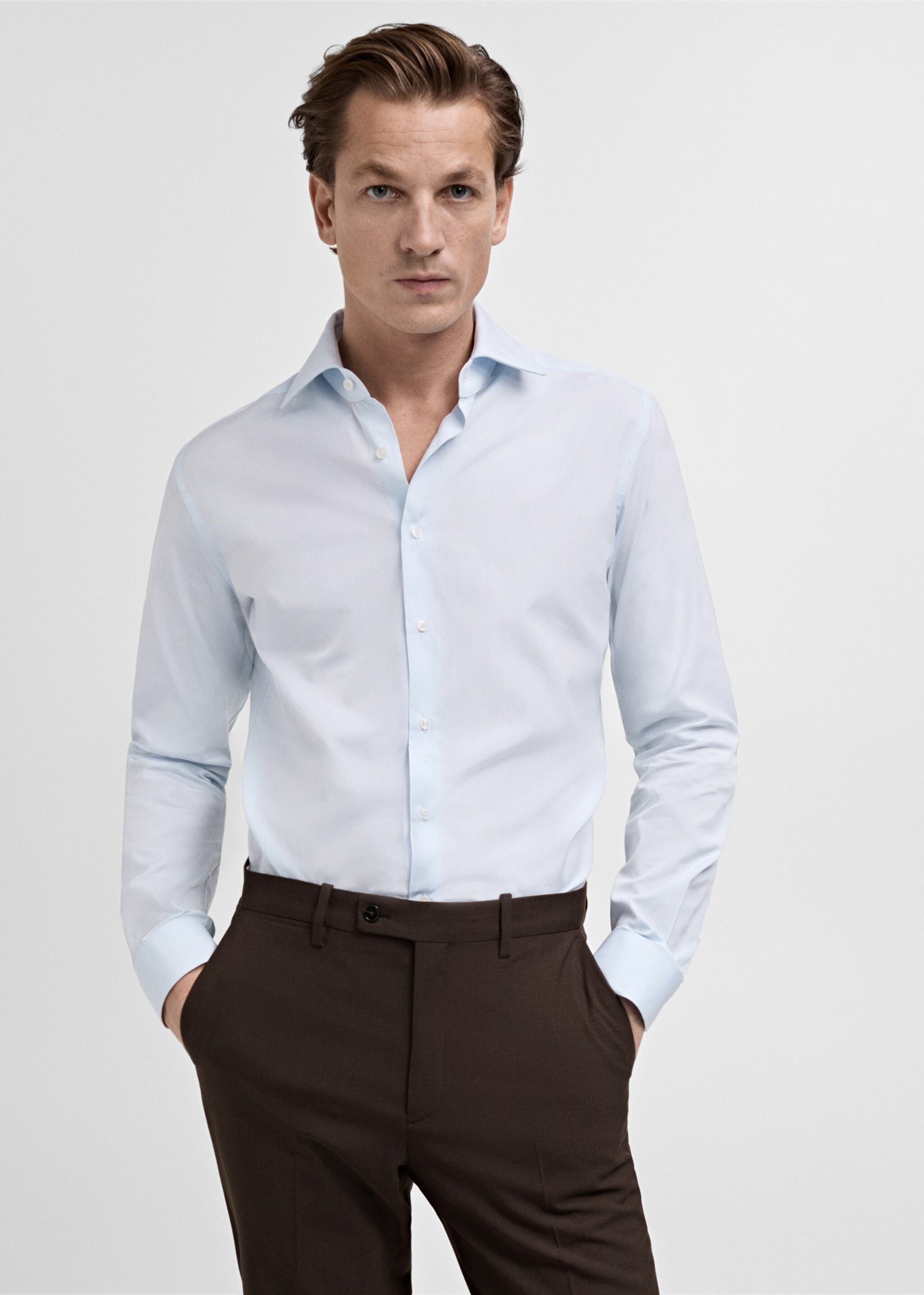 Chemise italia - Plan moyen, Bleu ciel. Ref: 87020616-00.