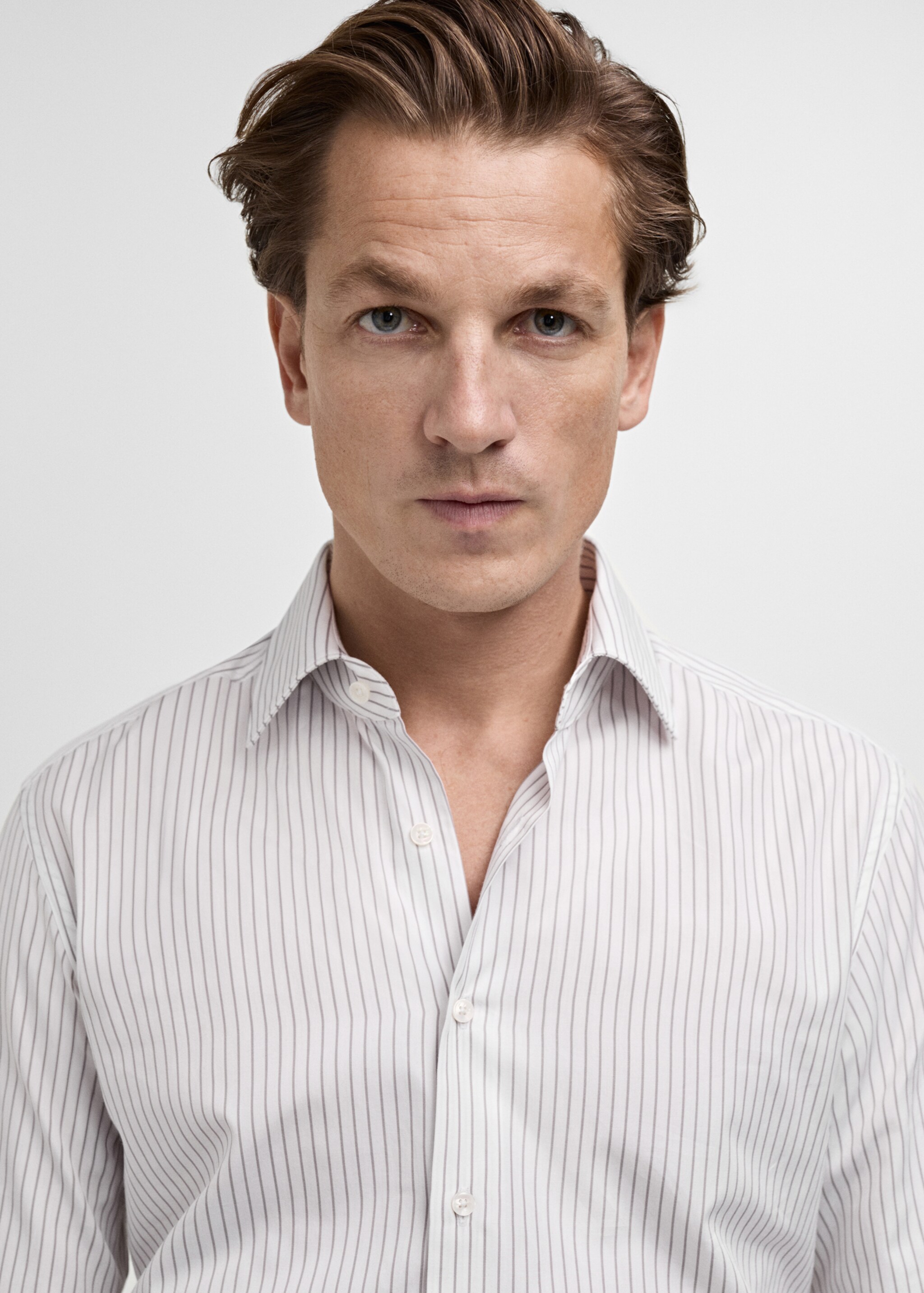 100% cotton striped suit shirt - Details of the article 1