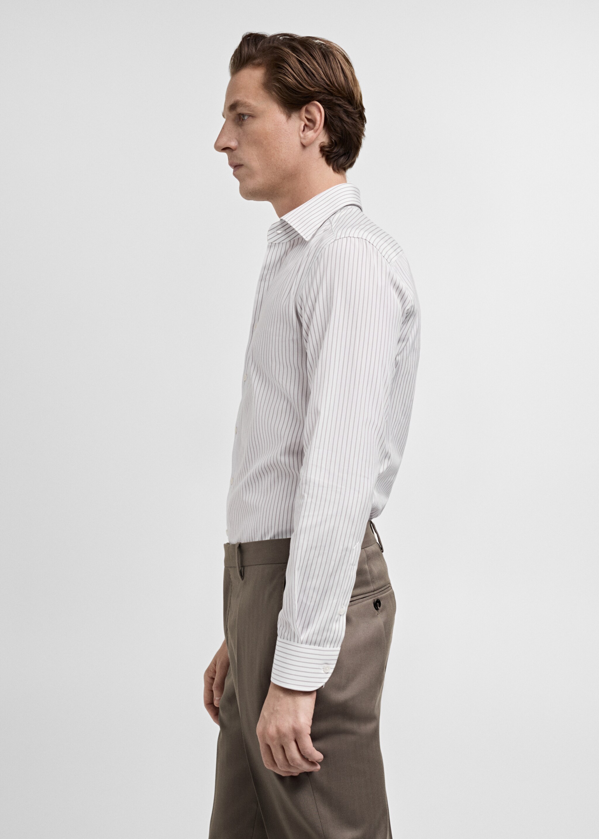 100% cotton striped suit shirt - Details of the article 2