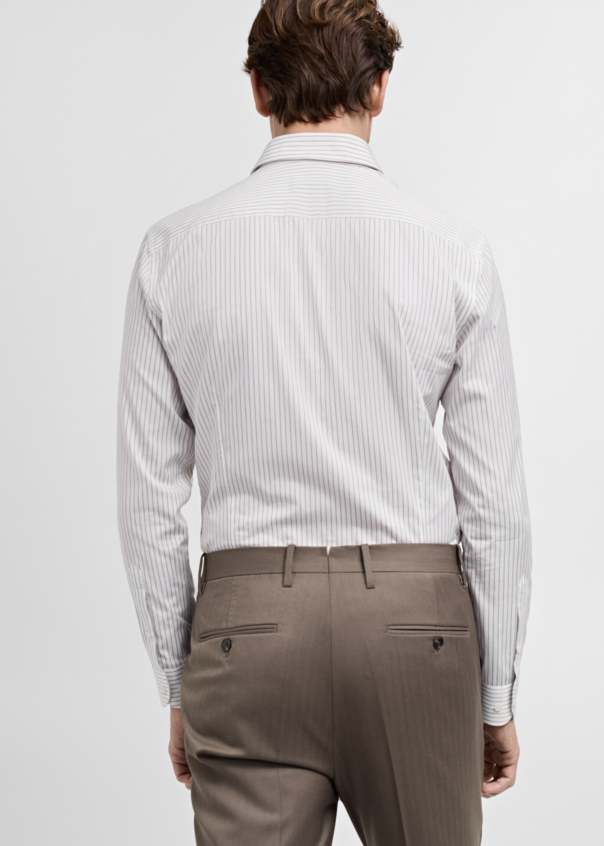 100% cotton striped suit shirt - Reverse of the article