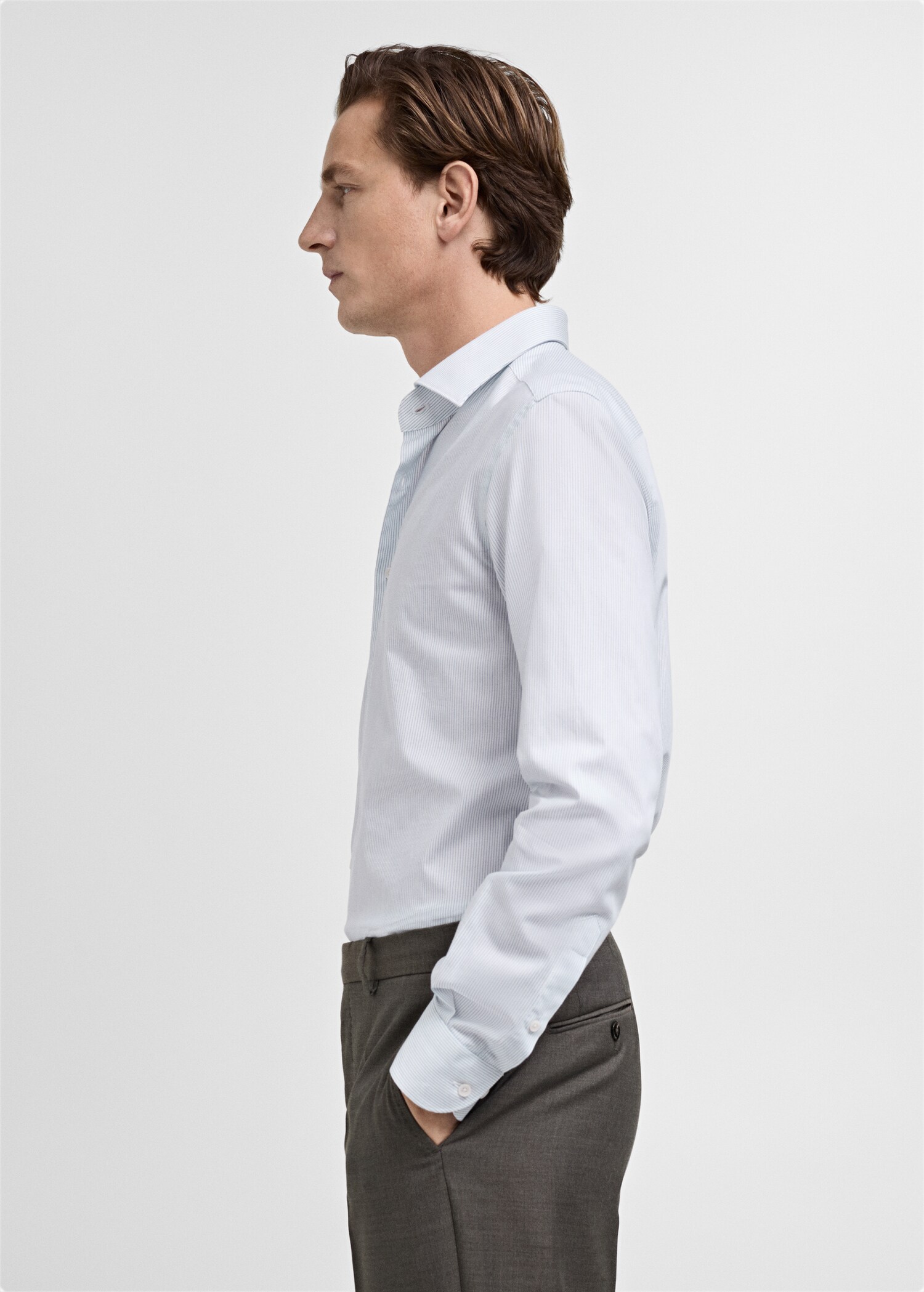 Chemise costume 100 % coton rayures - Détail de l'article 2