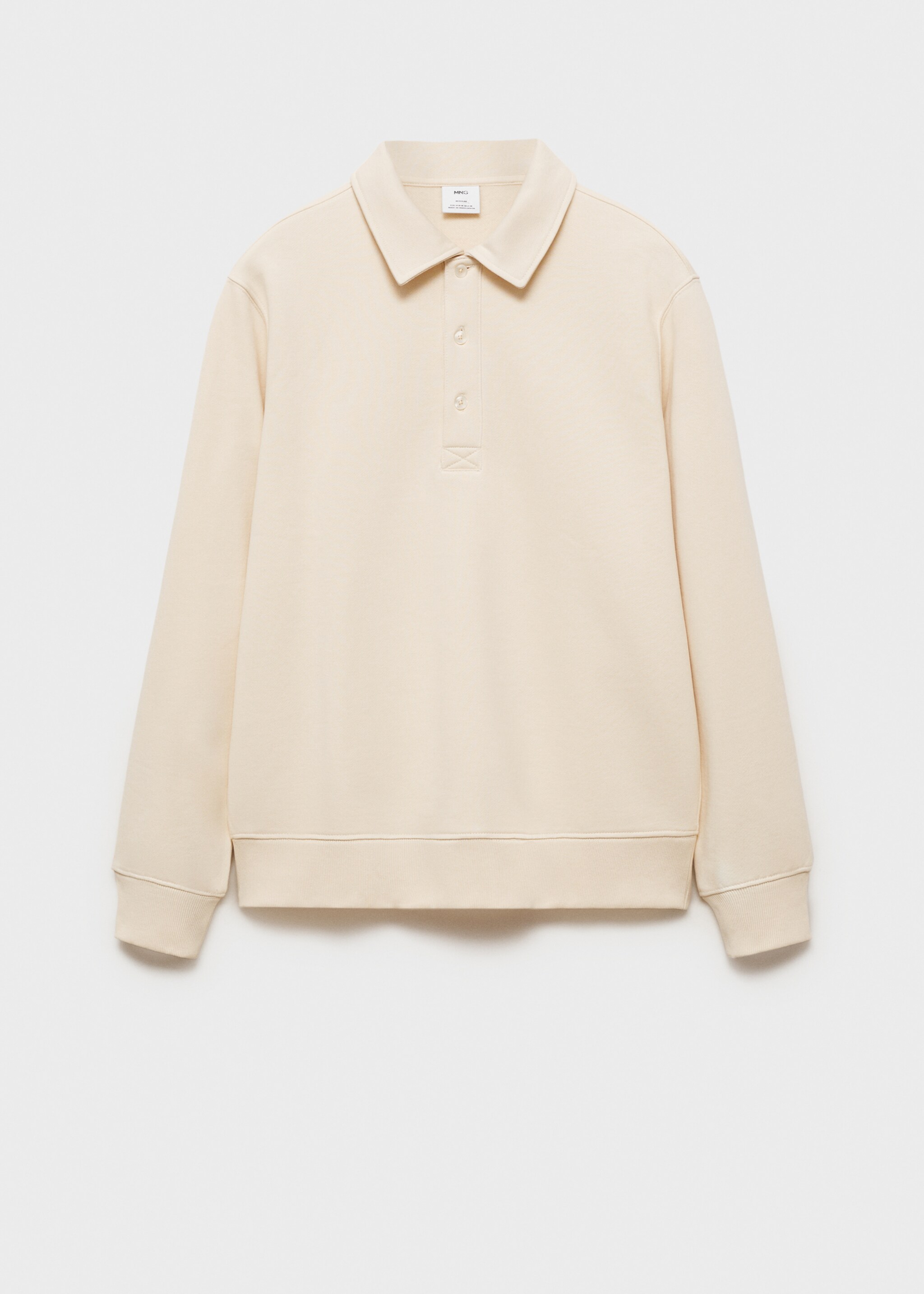 Brushed regular-fit polo sweatshirt - Article without model