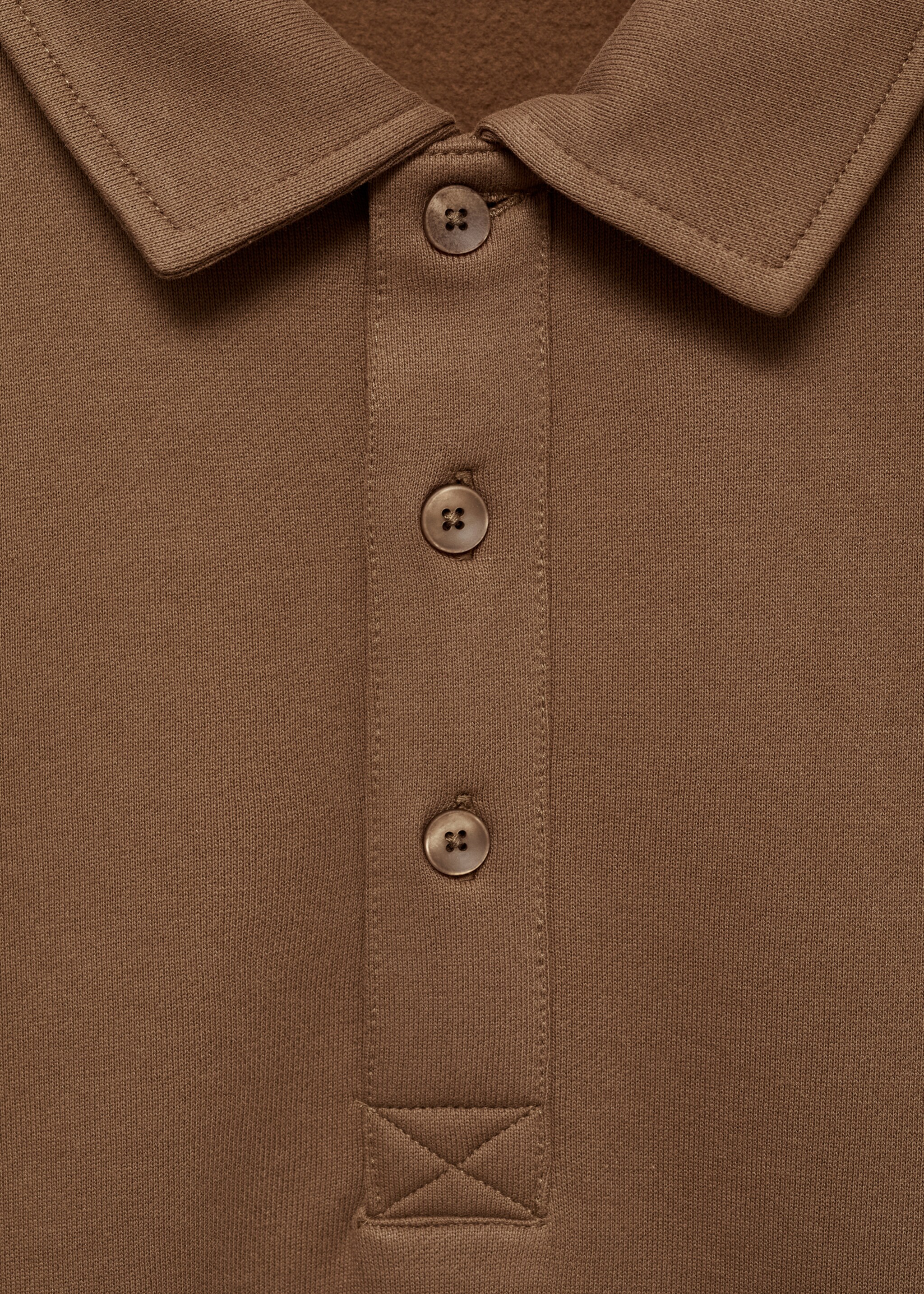 Brushed regular-fit polo sweatshirt - Details of the article 8