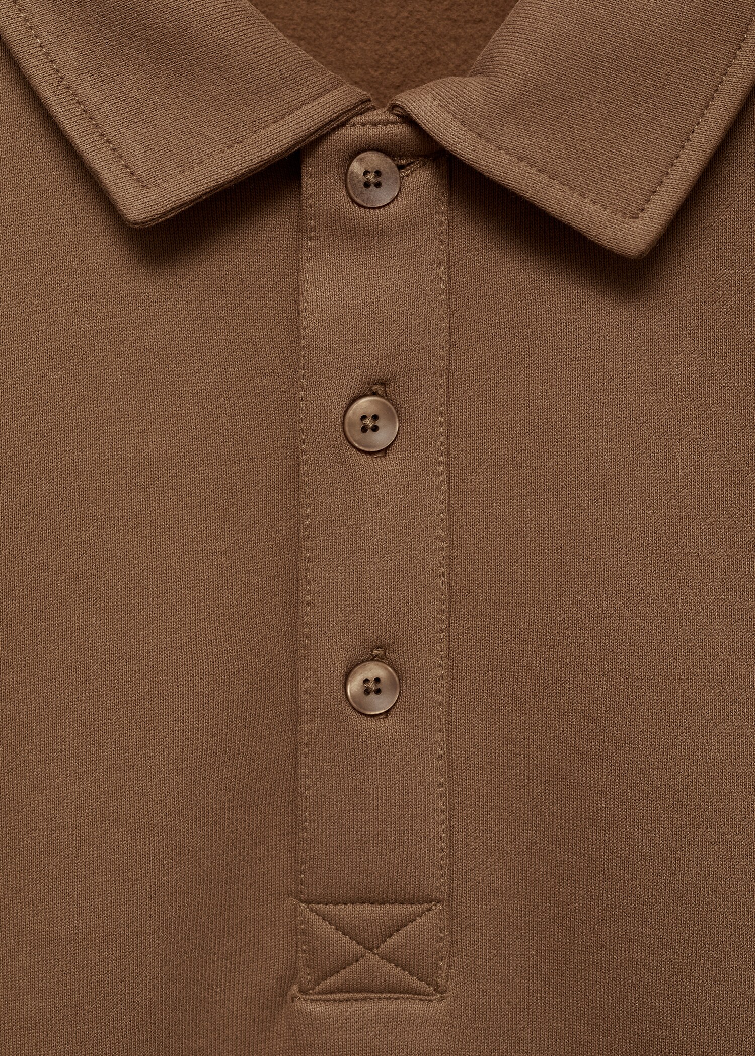 Brushed regular-fit polo sweatshirt - Details of the article 8