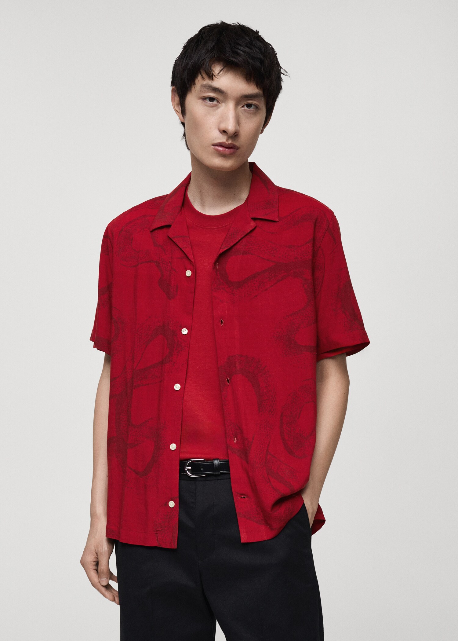 Chemise imprimée regular-fit - Plan moyen