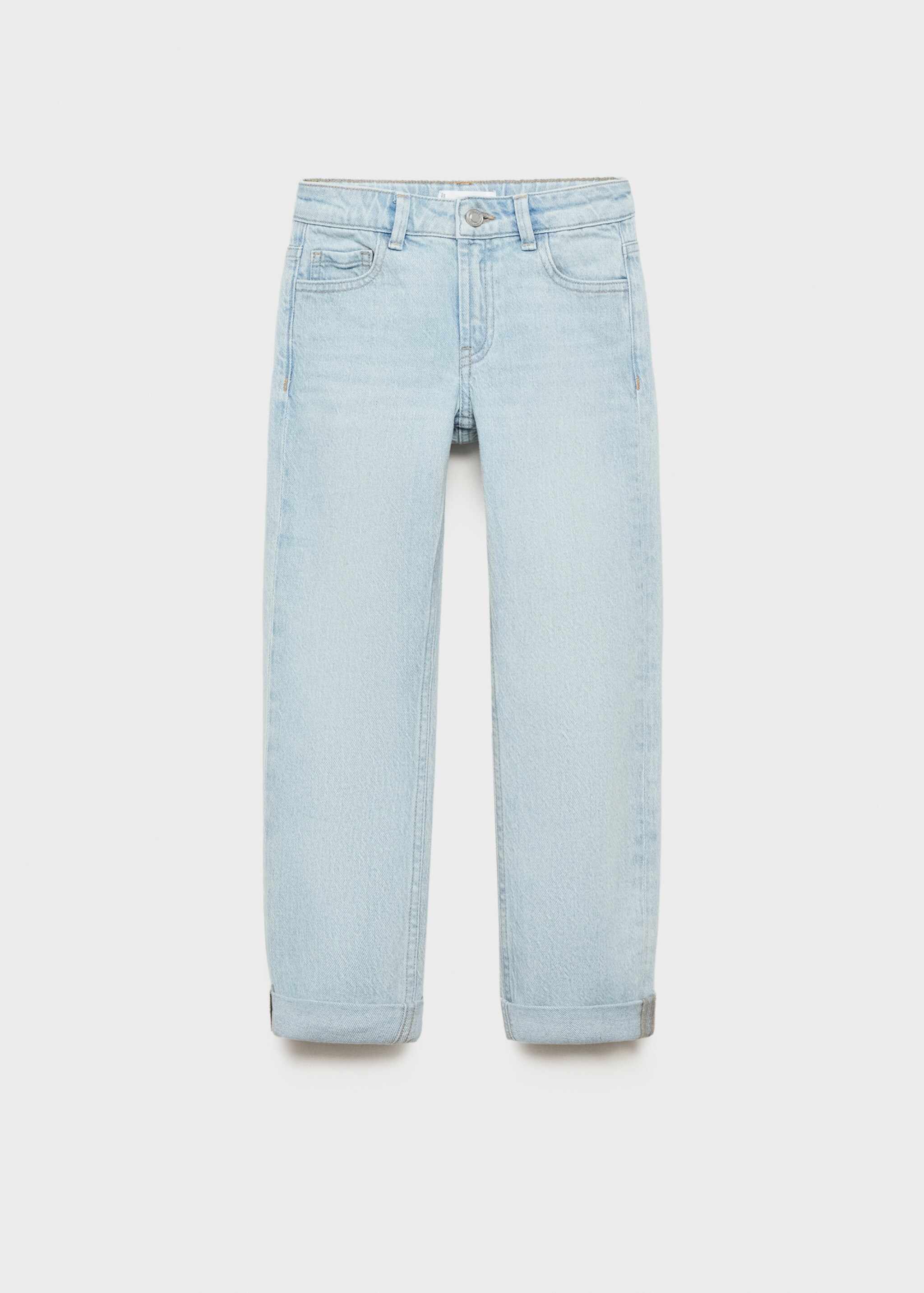 Straight jeans with turn-up - Article without model