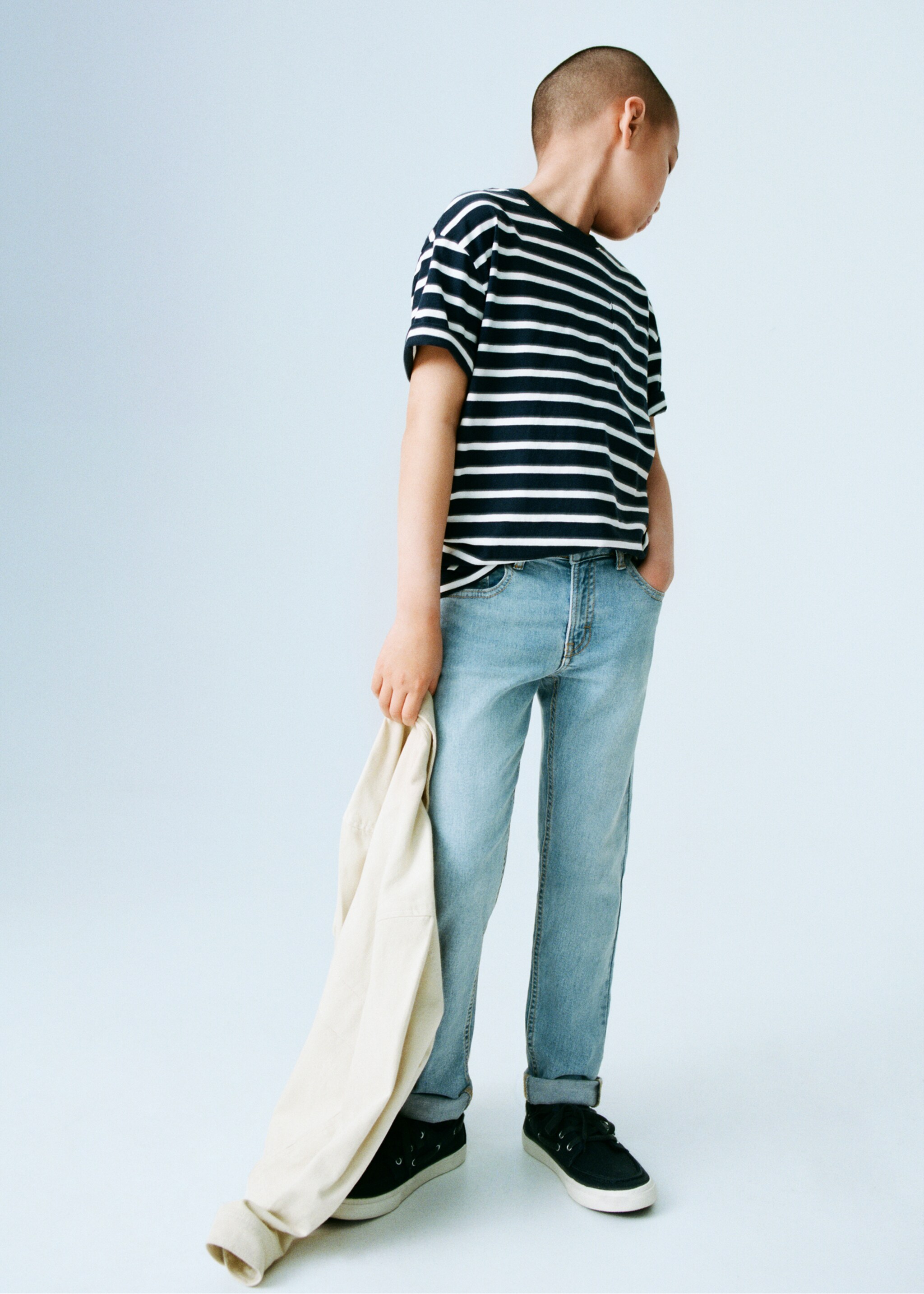 Straight jeans with turn-up - Details of the article 5