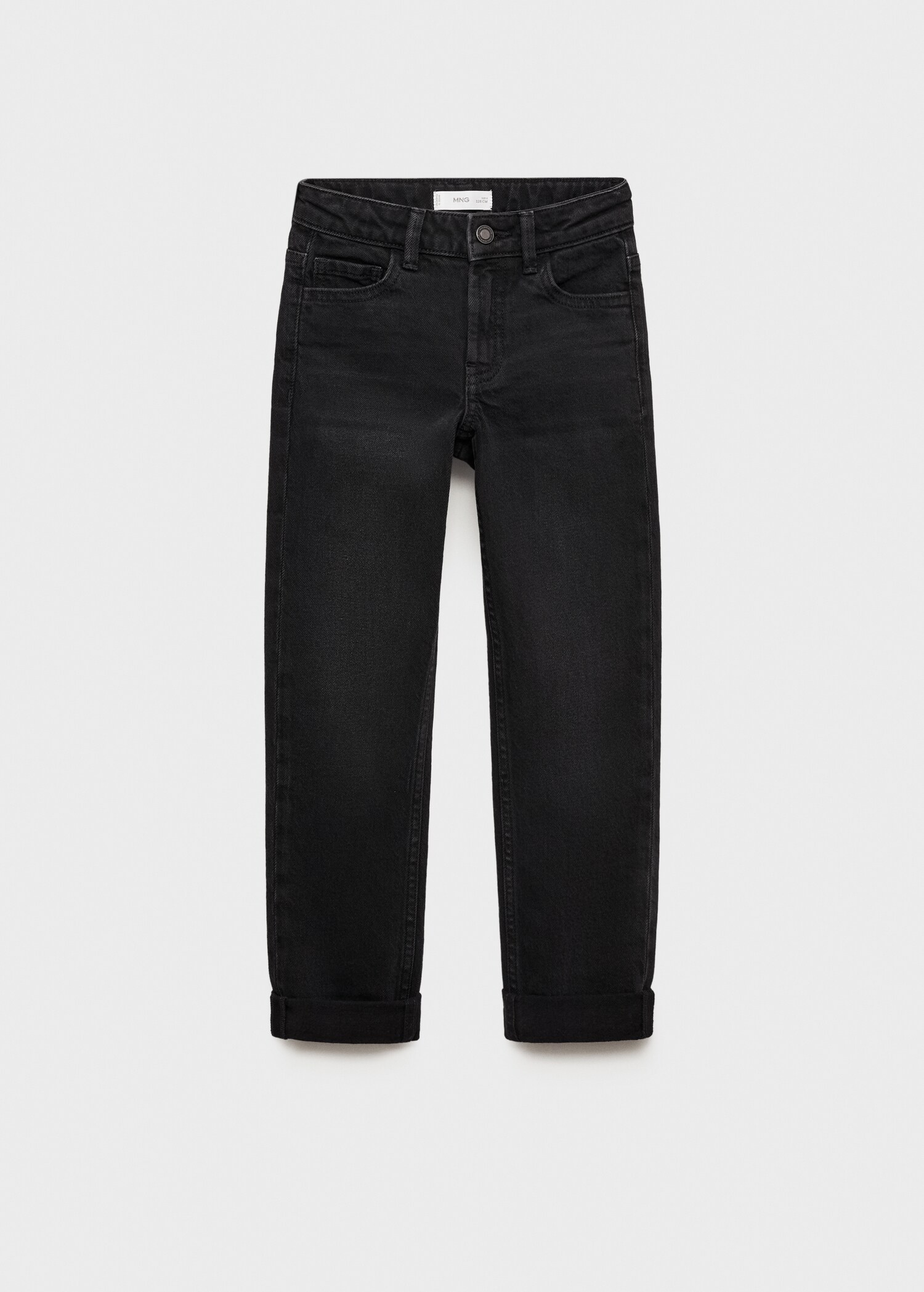 Straight jeans with turn-up - Article without model