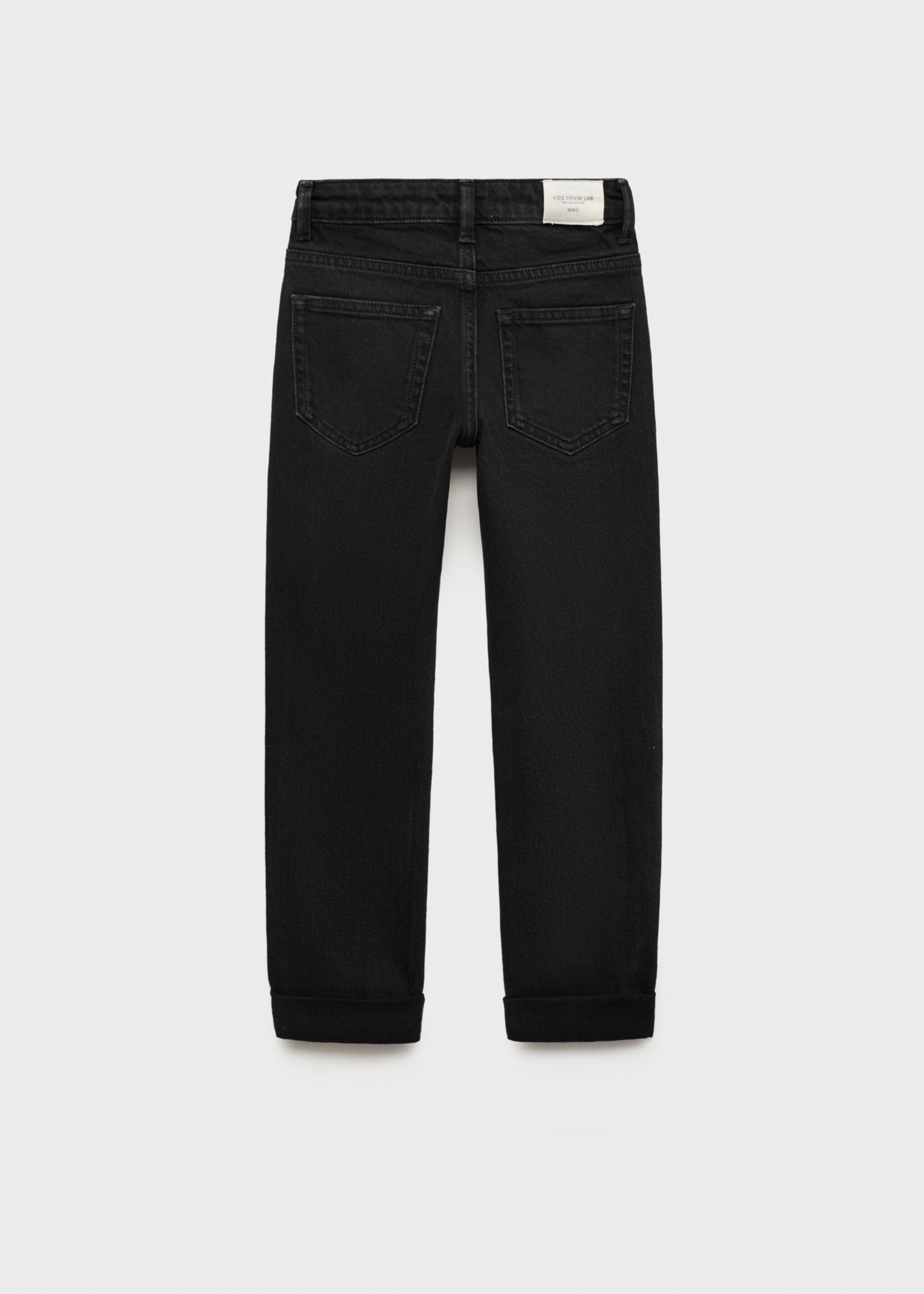Straight jeans with turn-up - Reverse of the article