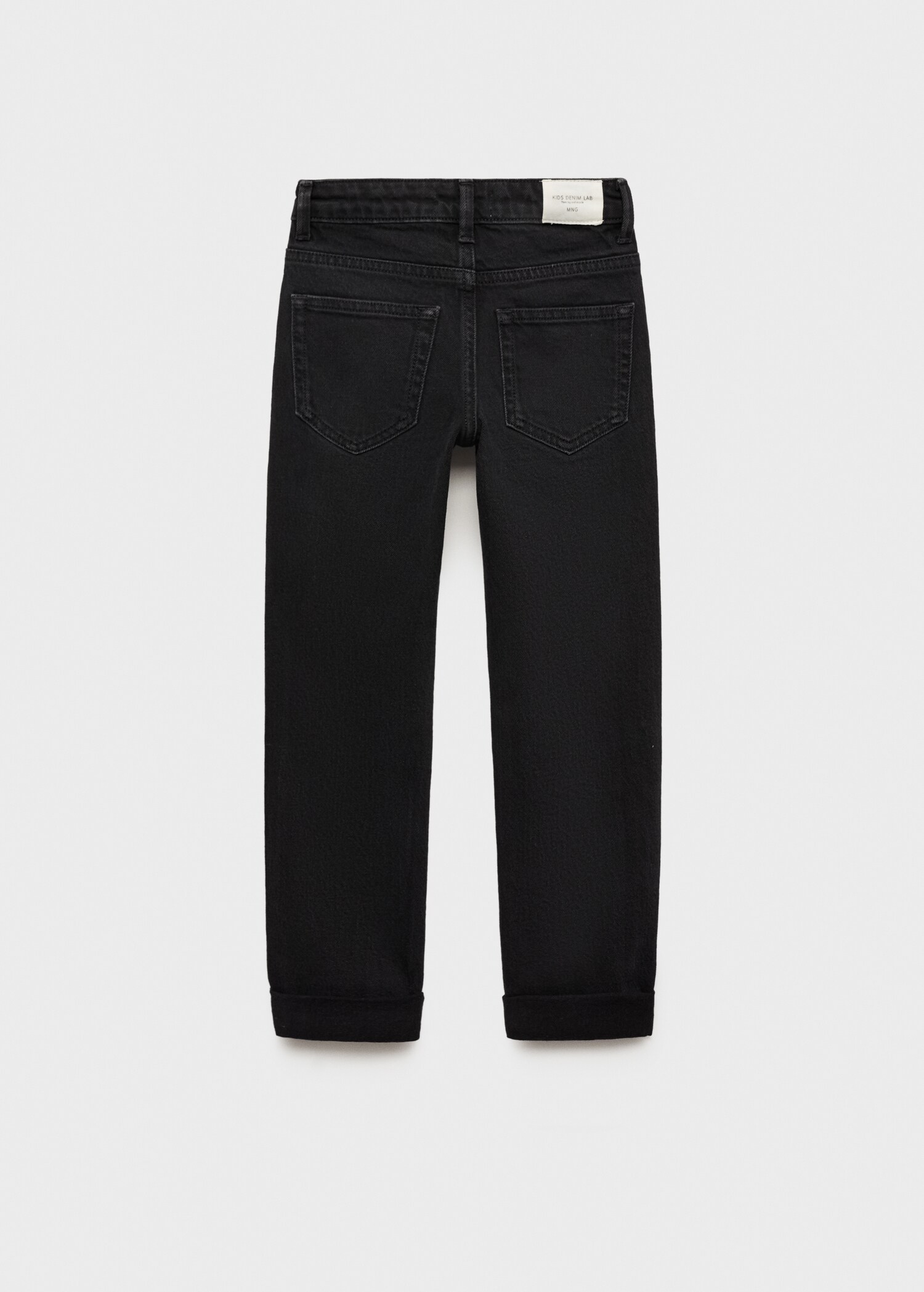 Straight jeans with turn-up - Reverse of the article