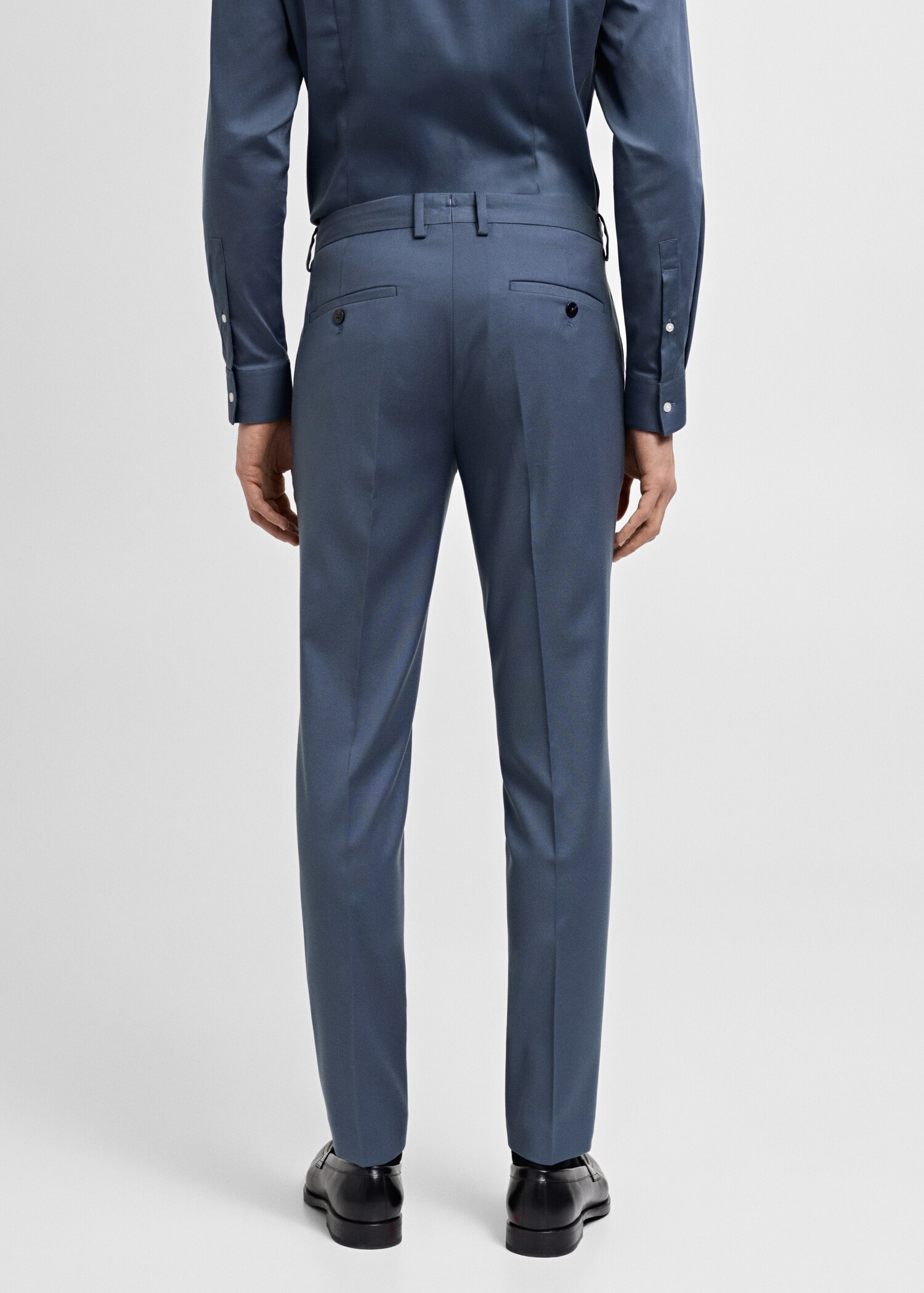 Stretch fabric super slim-fit suit trousers - Reverse of the article