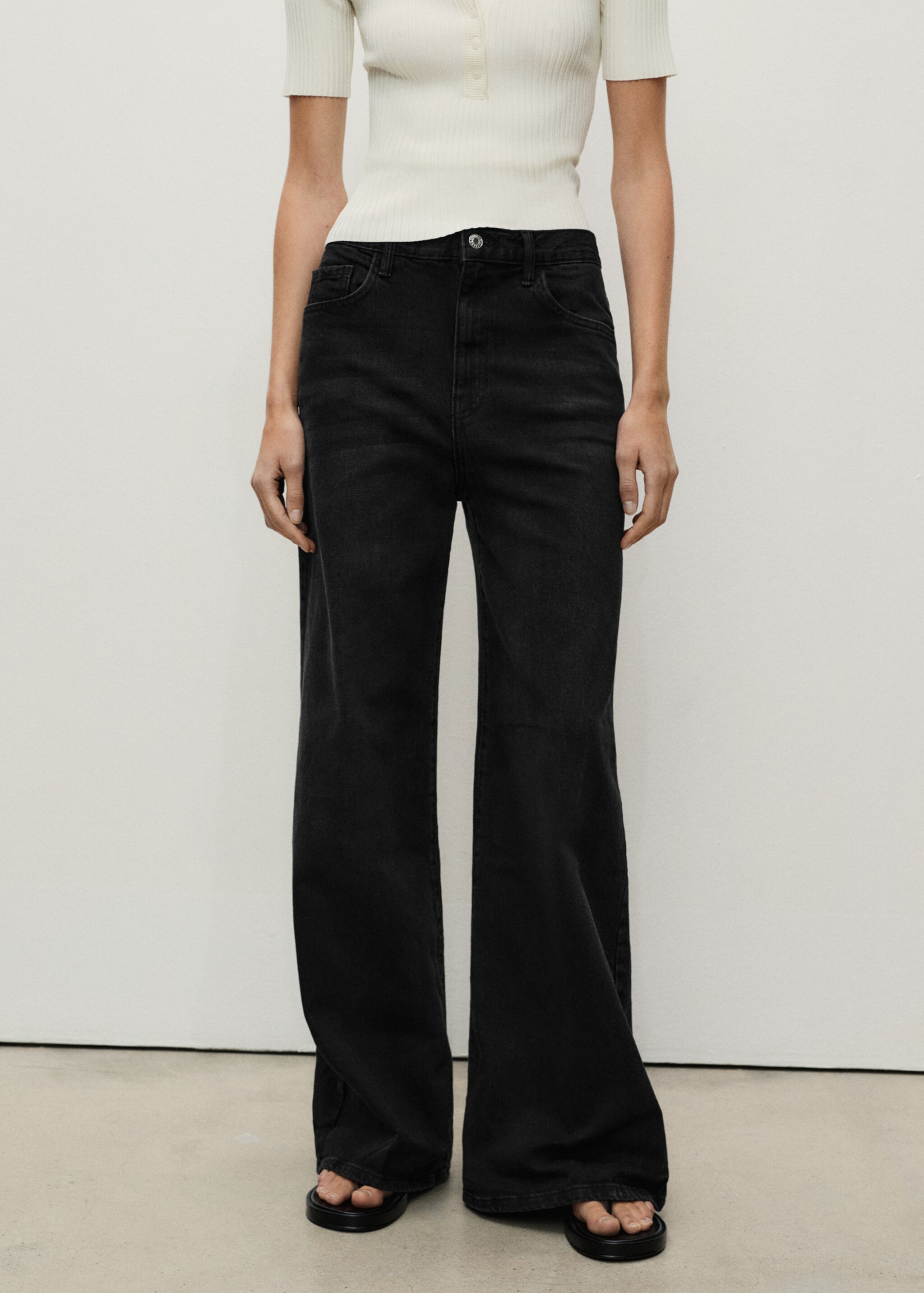 High-rise wideleg jeans - Medium plane