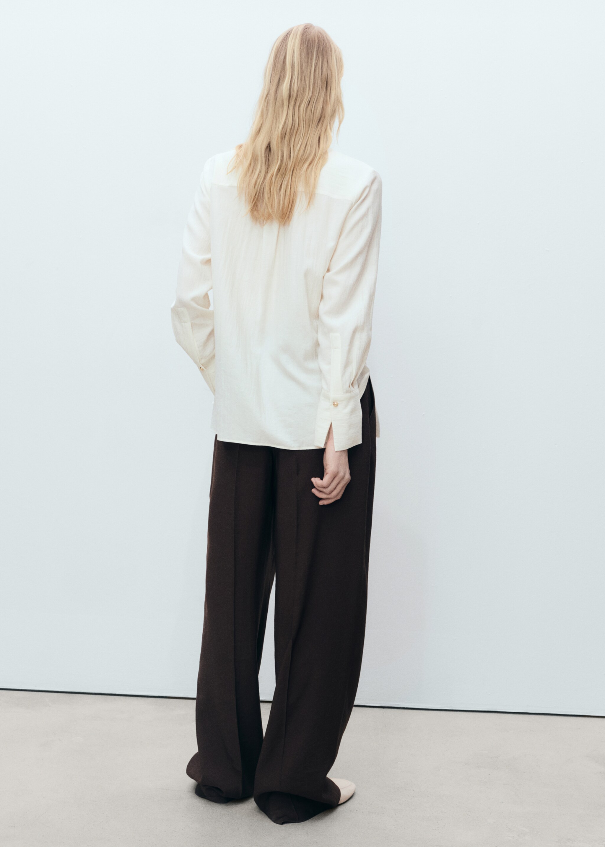 Fluid skirt with contrasting panel - Reverse of the article