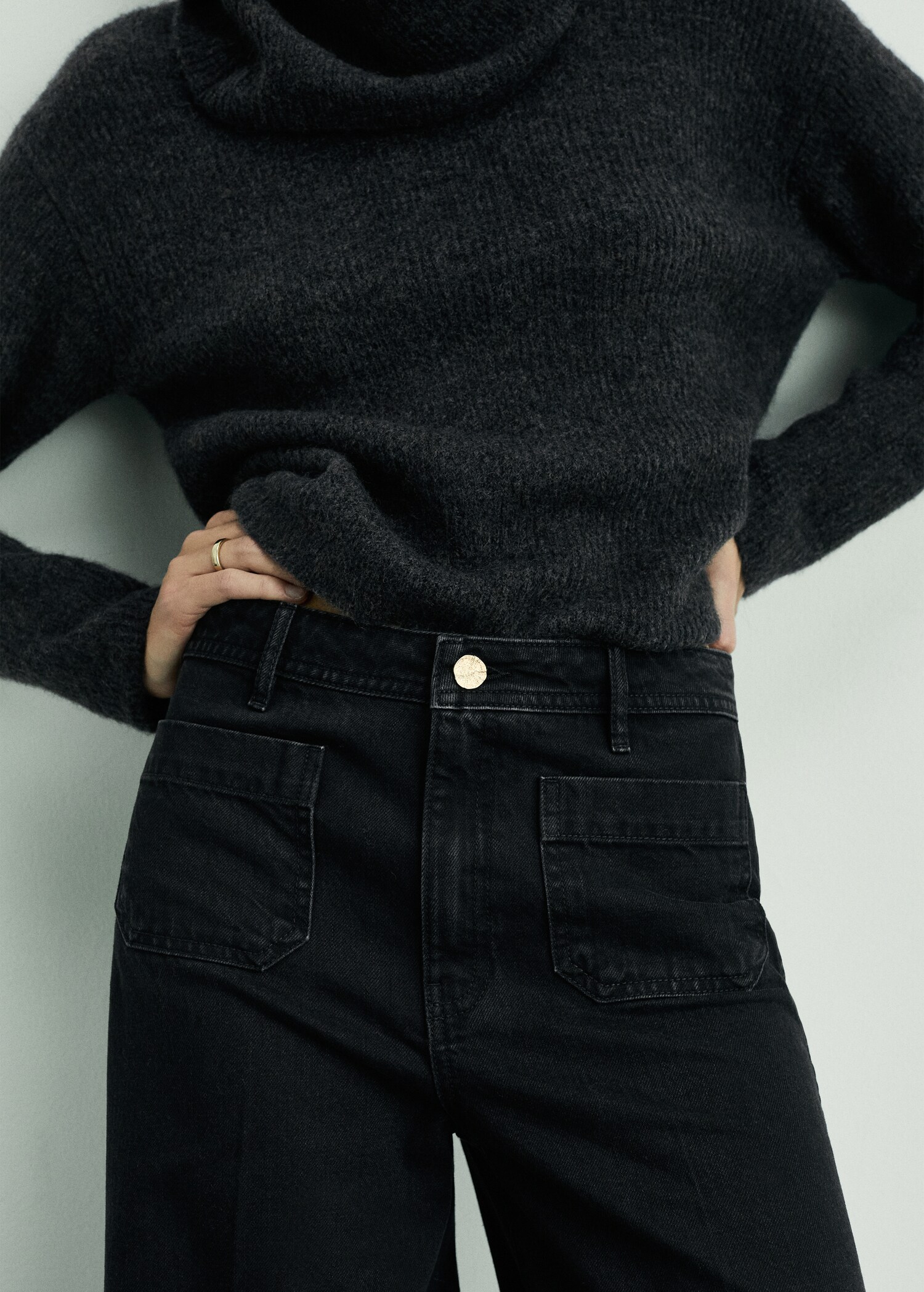 Wideleg-Jeans mit Taschen - Detail des Artikels 6
